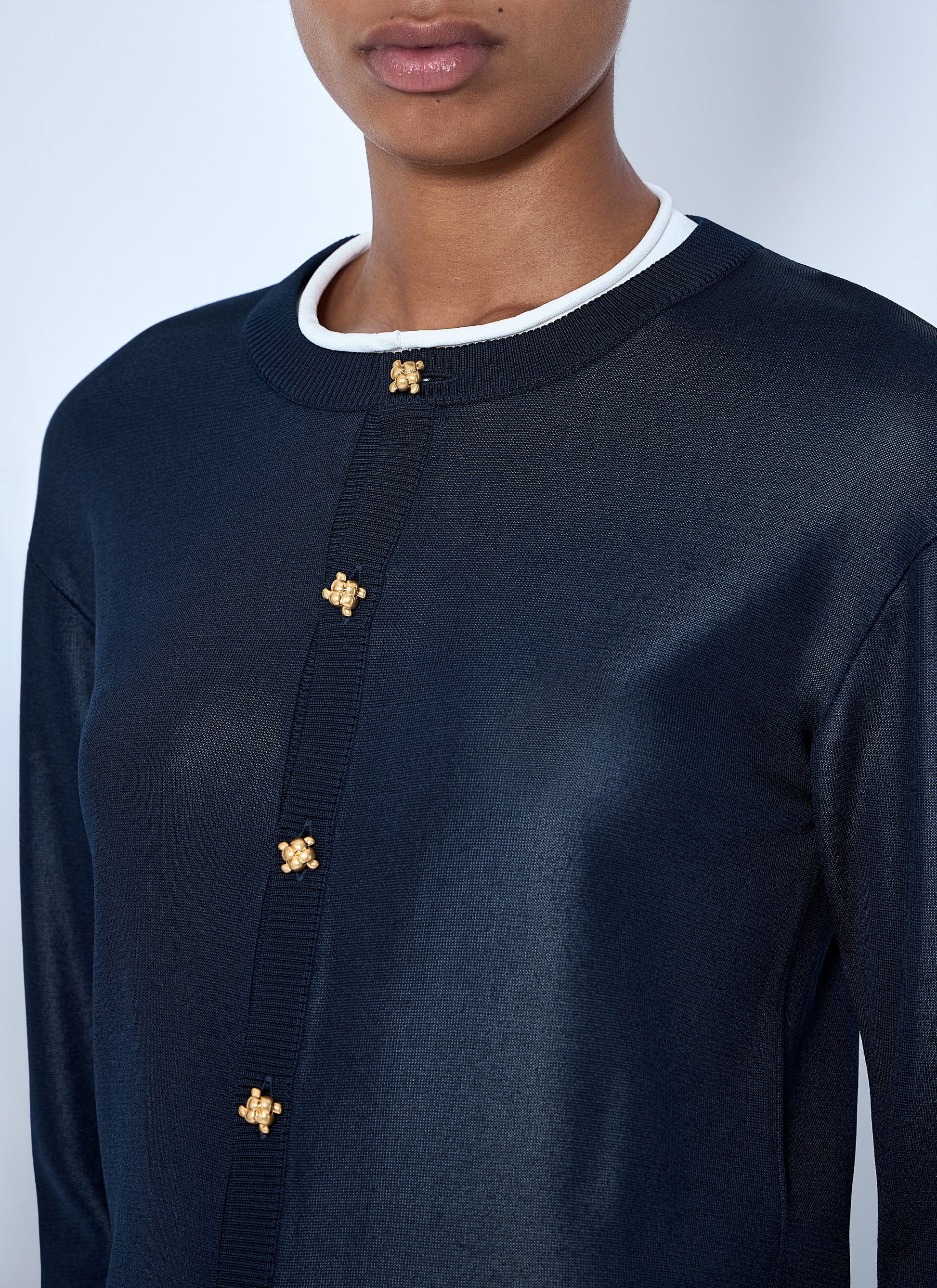 Bottega Veneta Women Silk Double Knit Cardigan BOTTEGA VENETA