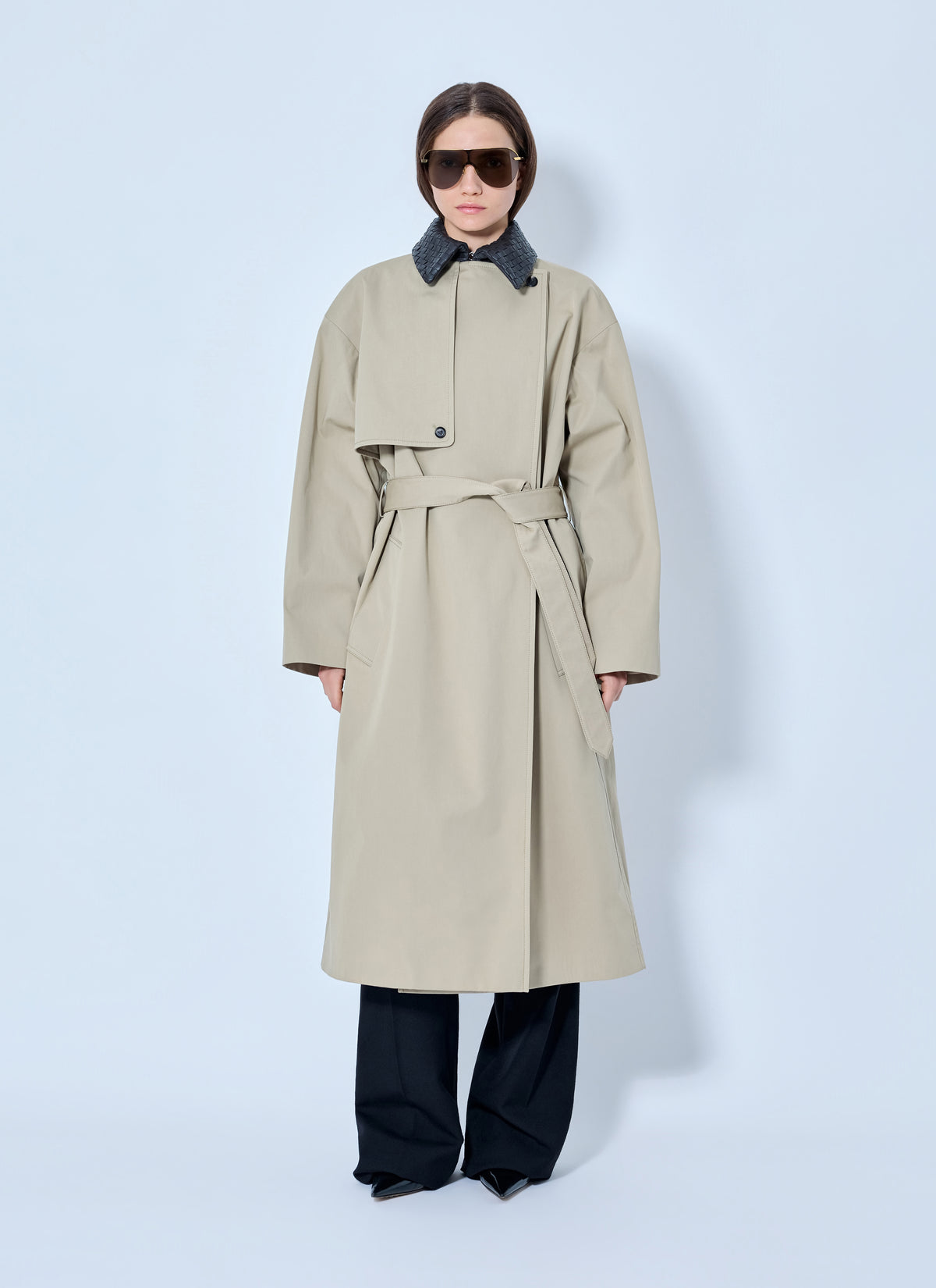 Bottega Veneta Women Light Cotton Trench Coat BOTTEGA VENETA