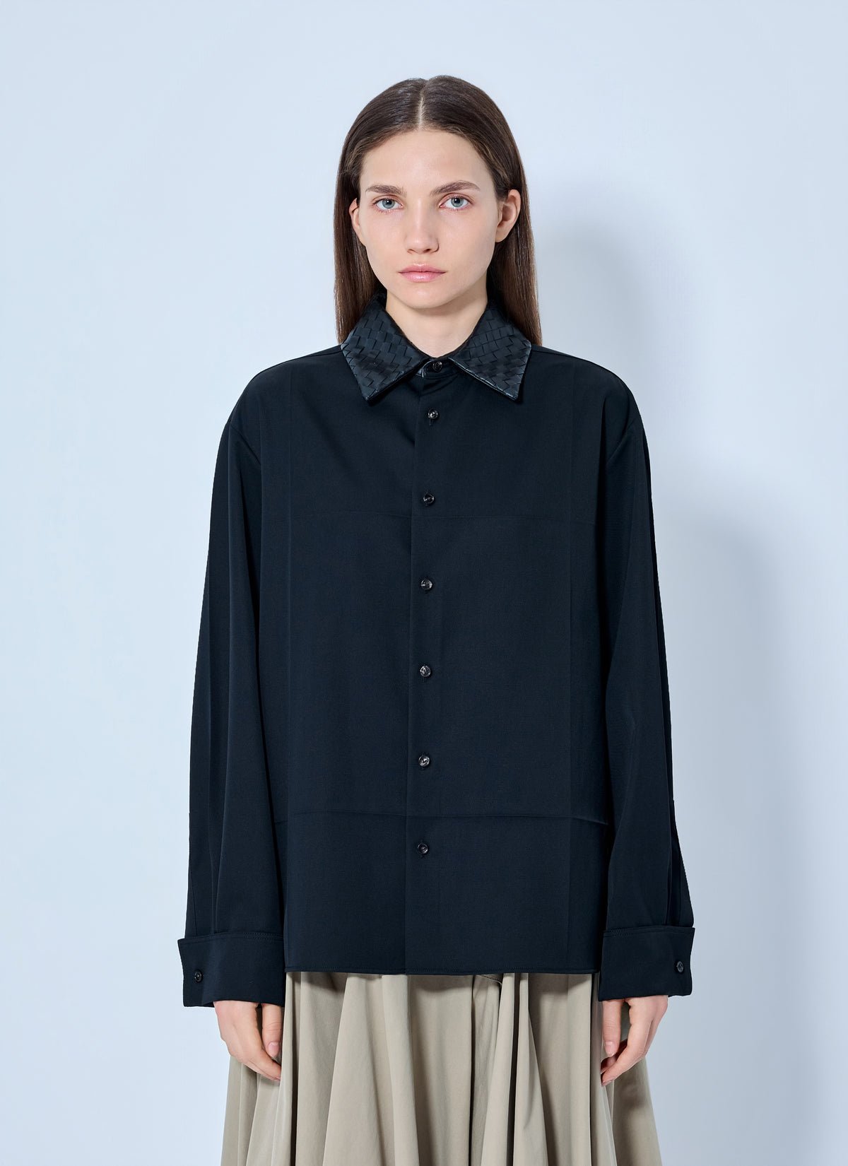 Bottega Veneta Women Light Wool Twill Shirt BOTTEGA VENETA