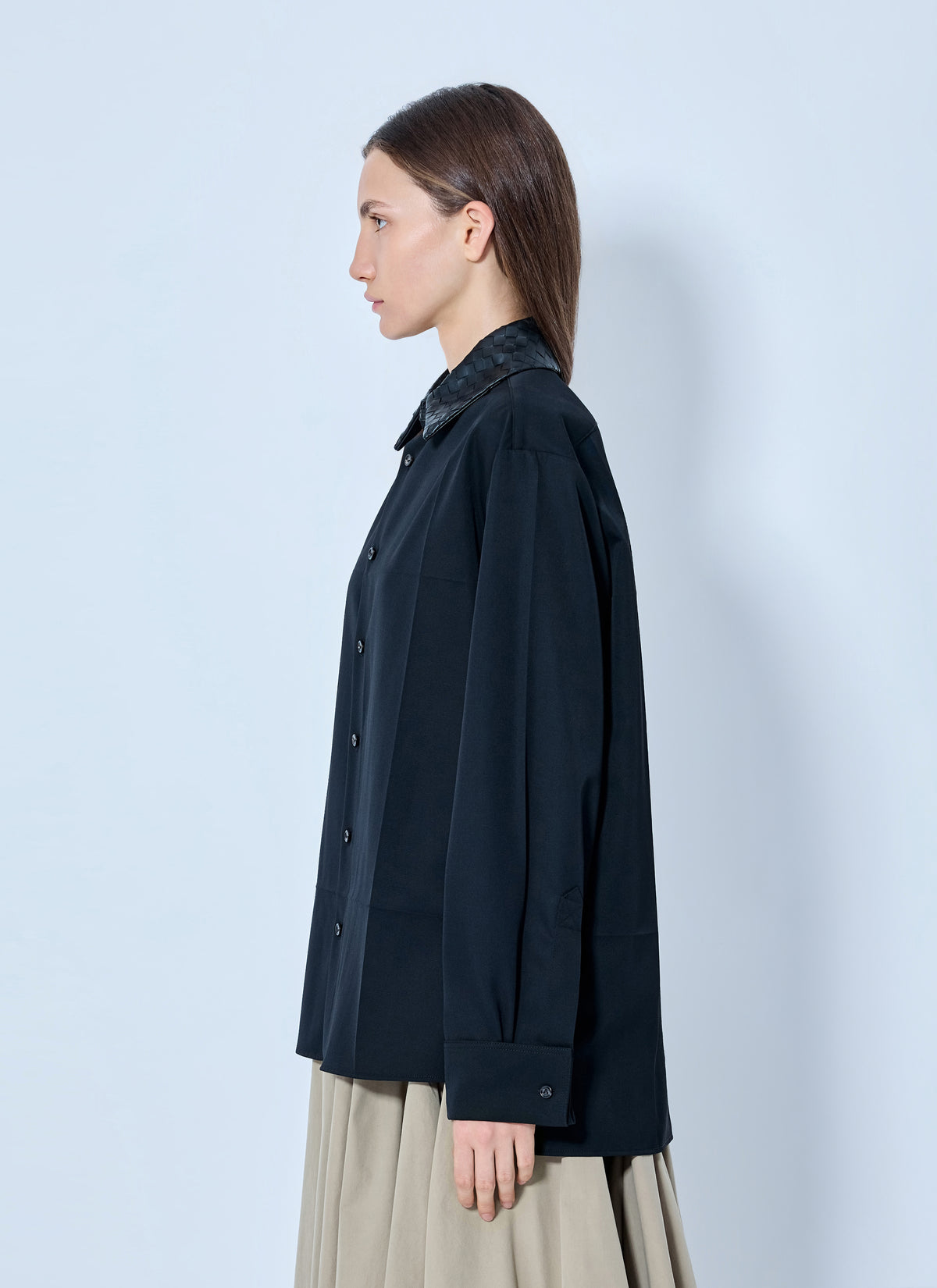 Bottega Veneta Women Light Wool Twill Shirt BOTTEGA VENETA