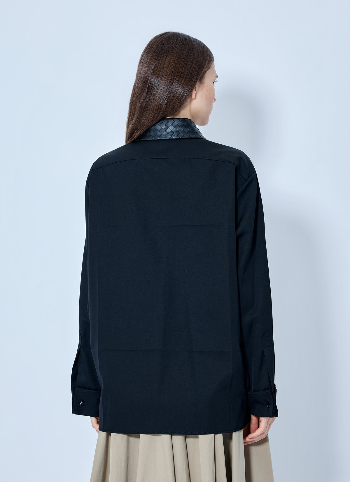 Bottega Veneta Women Light Wool Twill Shirt BOTTEGA VENETA