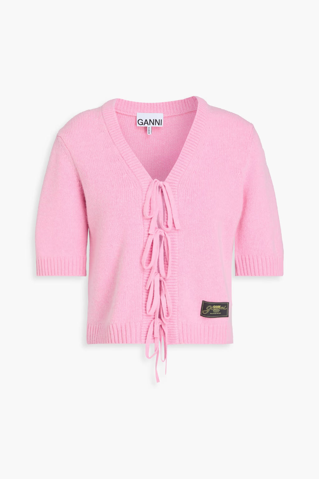 Bow-Detailed Wool-Blend Cardigan Women GANNI