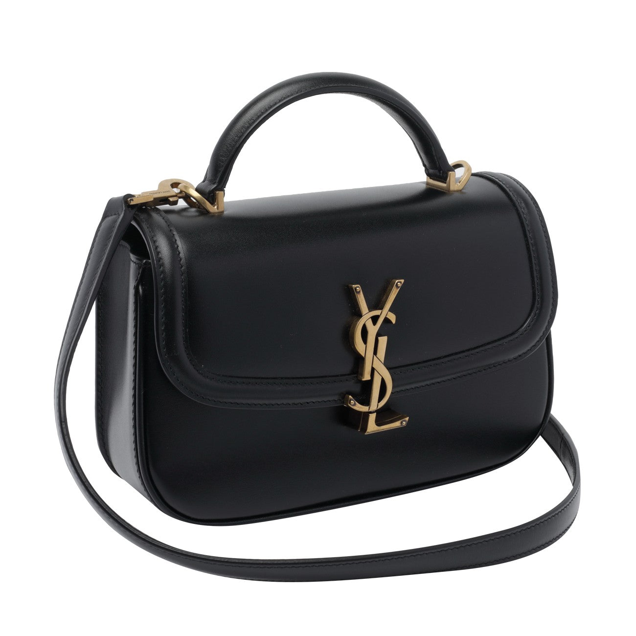 Saint Laurent Women Box Saint Laurent Small Leather Solferino Bag With Handle SAINT LAURENT