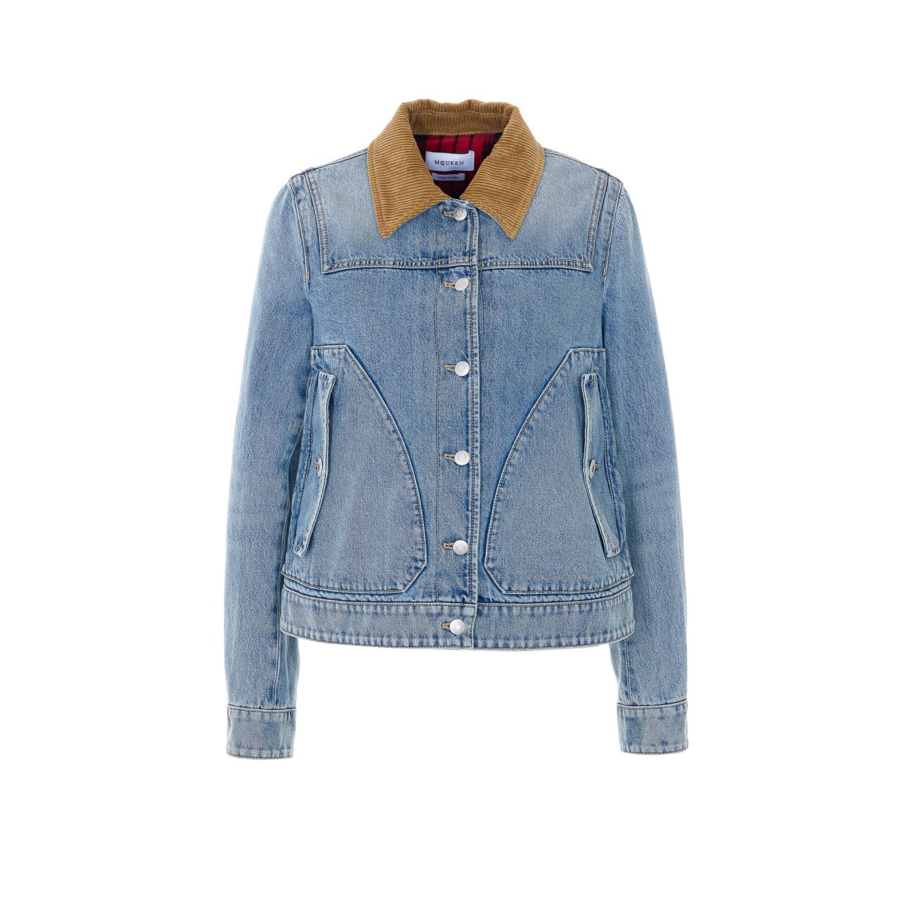 Mcqueen Women Boxy Denim Jacket ALEXANDER MCQUEEN