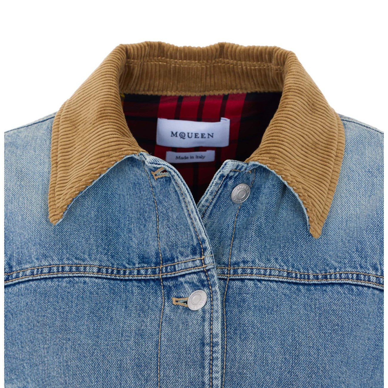 Mcqueen Women Boxy Denim Jacket ALEXANDER MCQUEEN