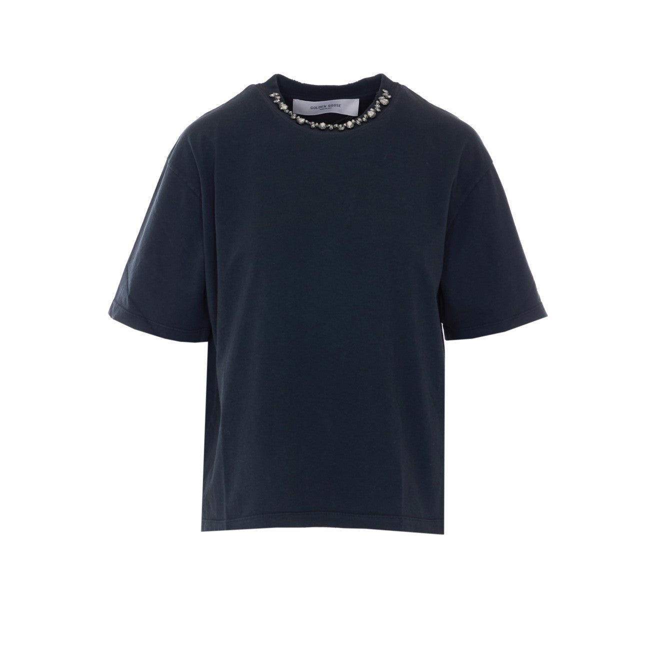 Golden Goose Women Boxy T-Shirt With Crystals GOLDEN GOOSE