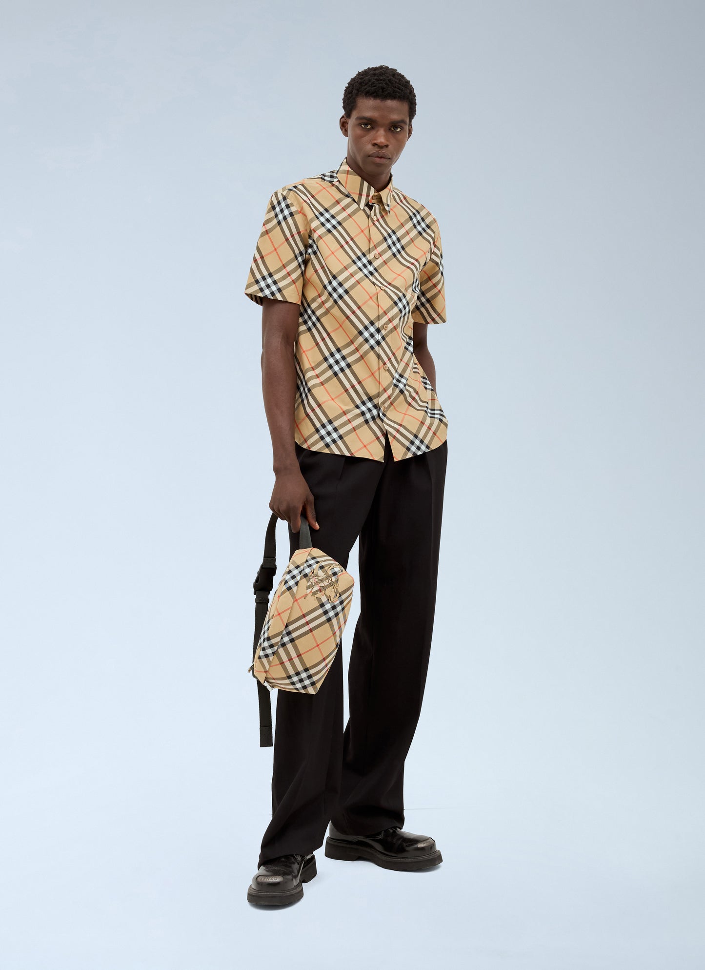 Burberry Men Check Poplin Shirt BURBERRY