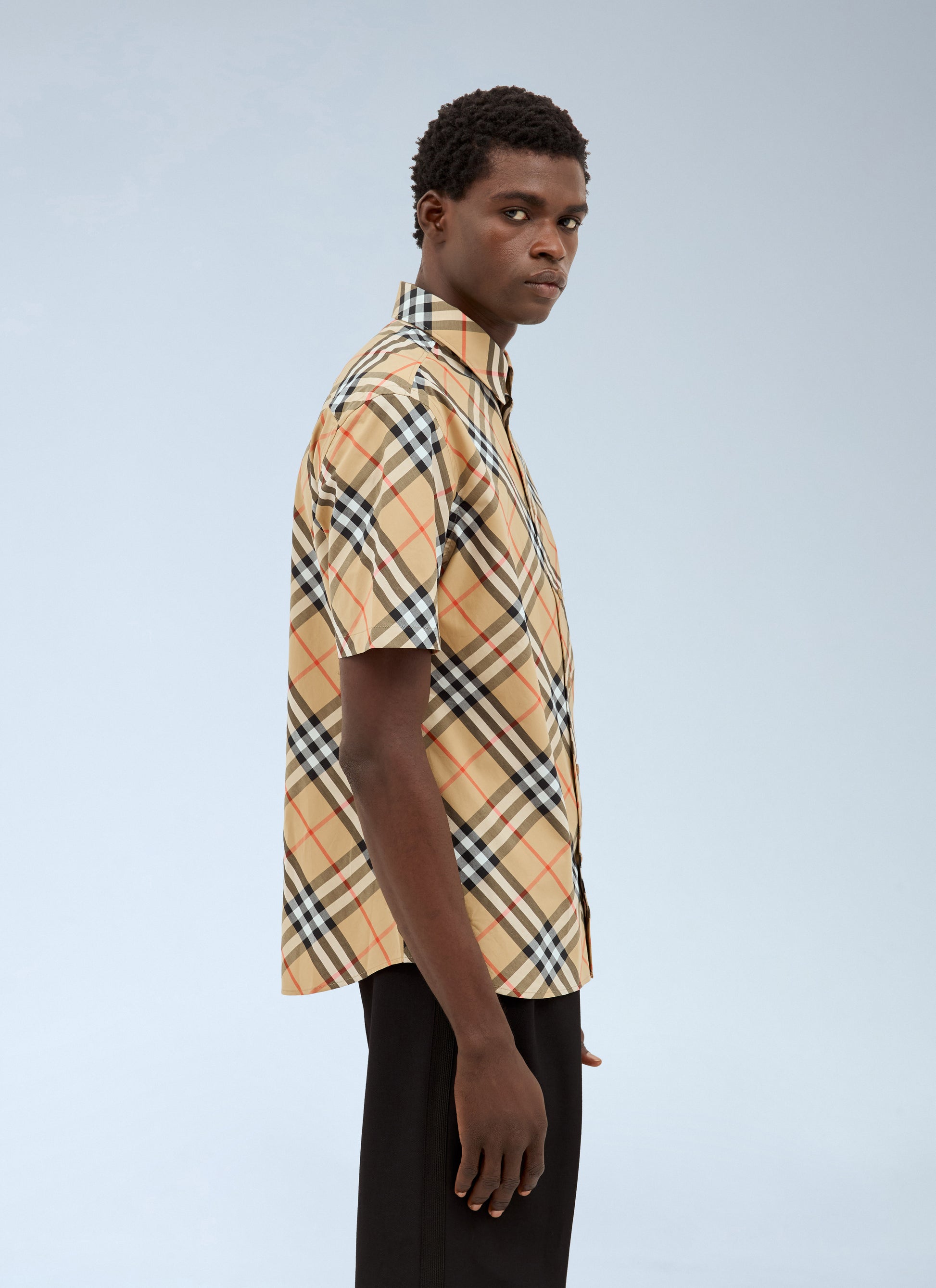 Burberry Men Check Poplin Shirt BURBERRY