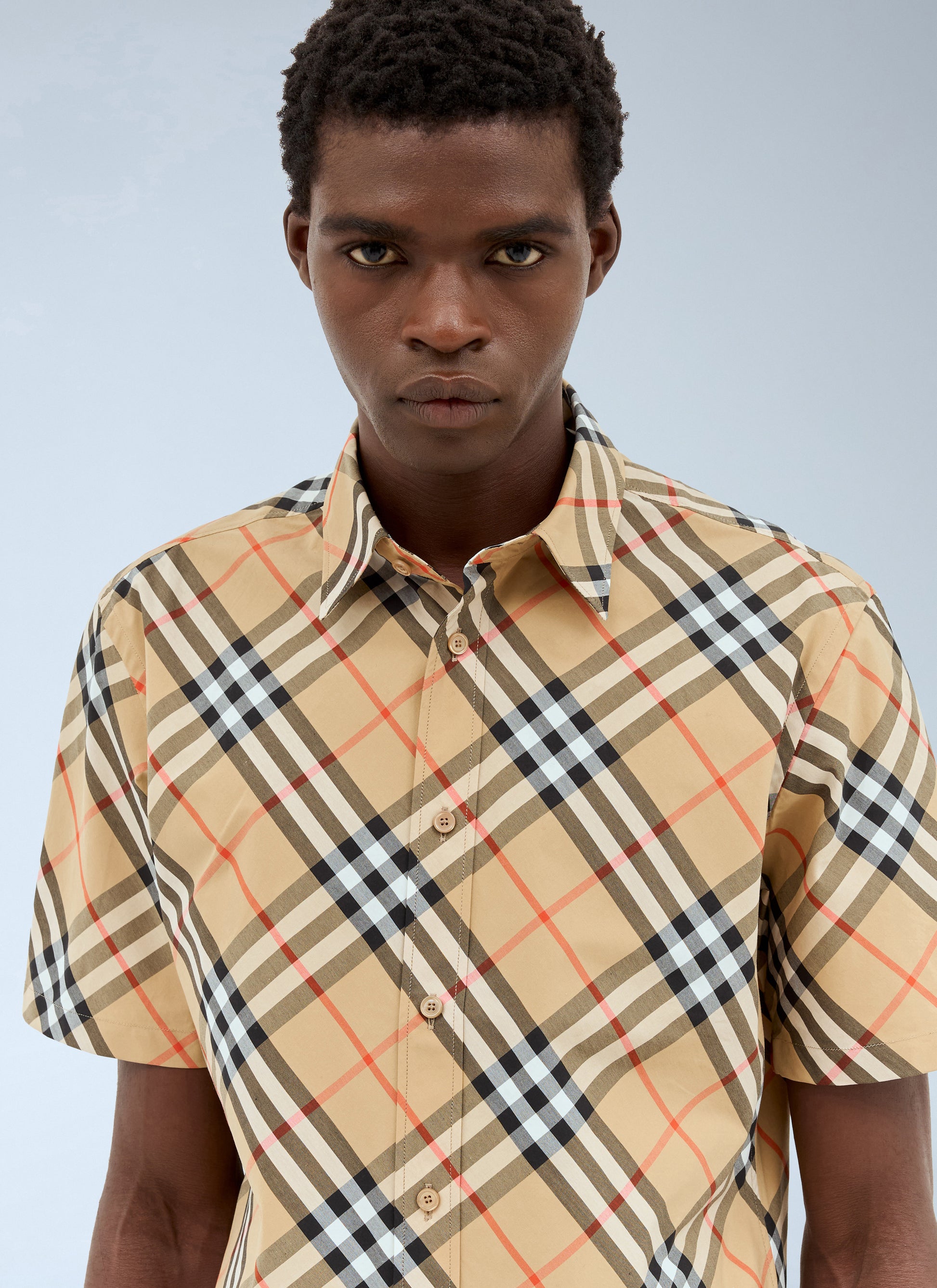 Burberry Men Check Poplin Shirt BURBERRY