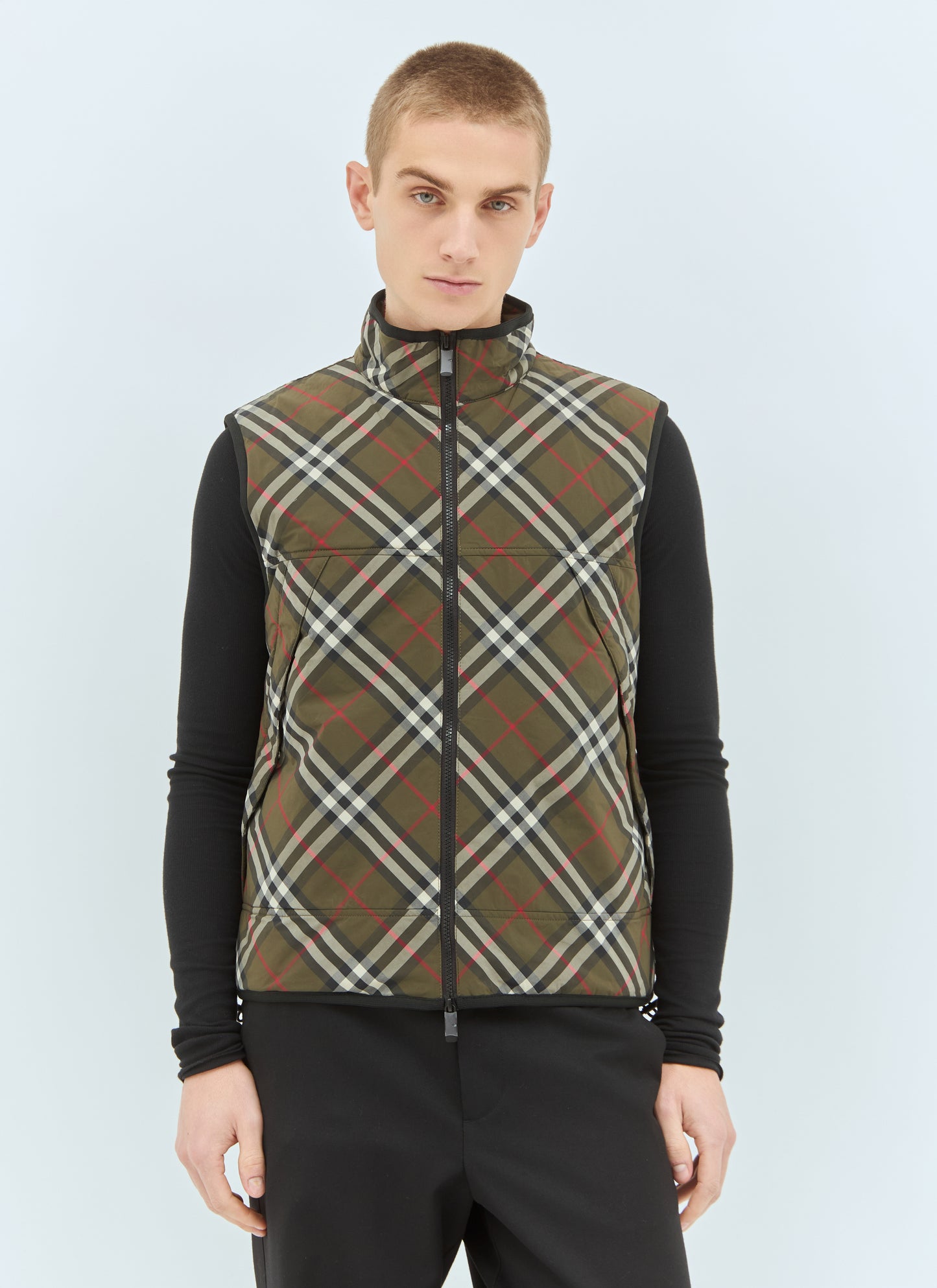 Burberry Men Check Padded Gilet BURBERRY