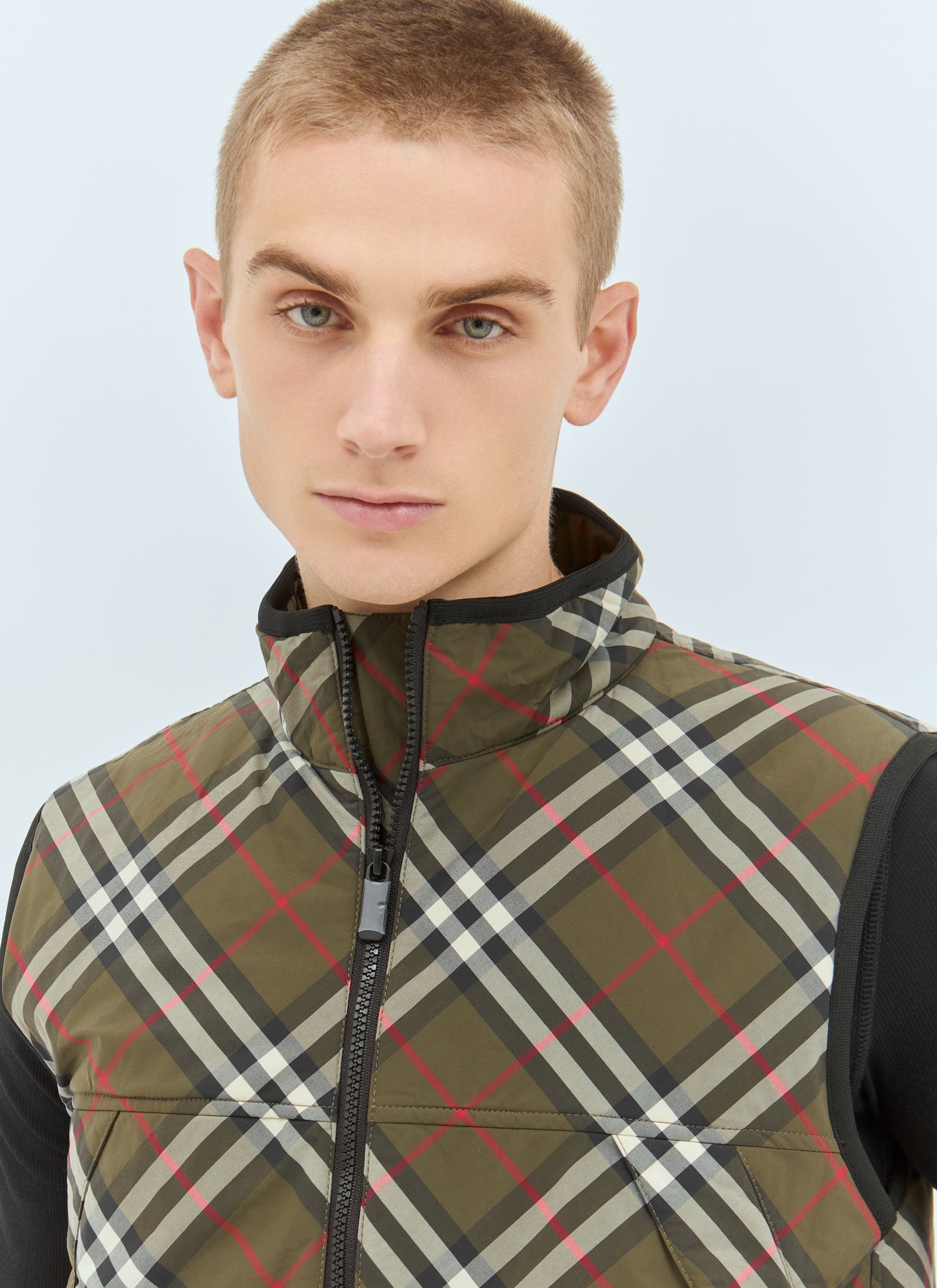 Burberry Men Check Padded Gilet BURBERRY