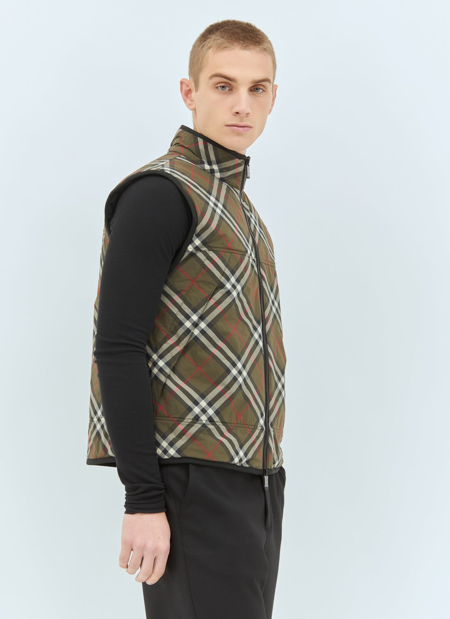 Burberry Men Check Padded Gilet BURBERRY