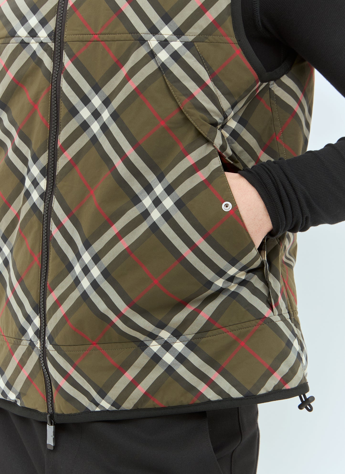 Burberry Men Check Padded Gilet BURBERRY