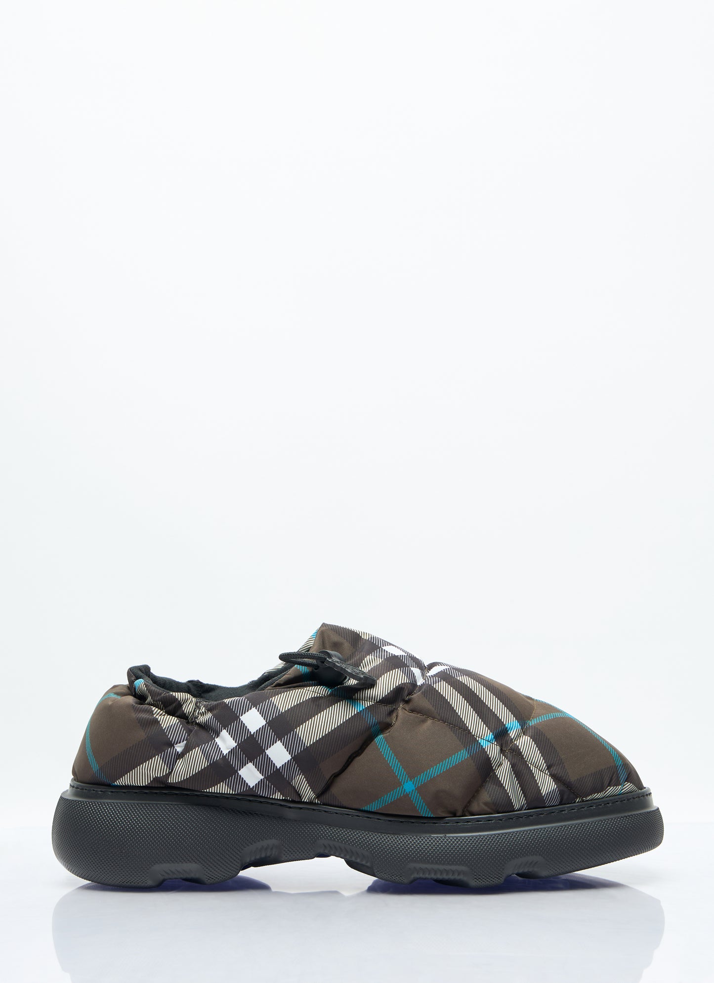 Burberry Men Check Nylon-Blend Pillow Mule BURBERRY