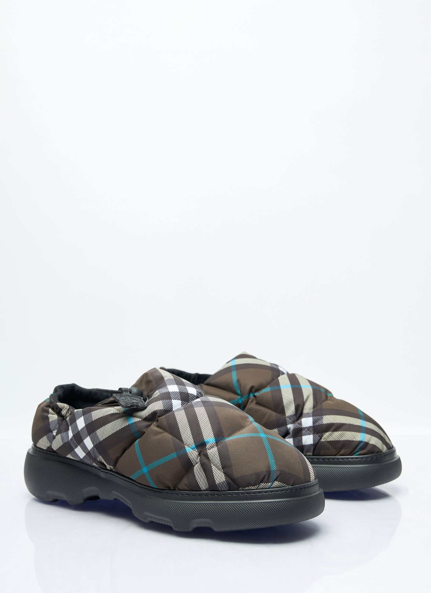 Burberry Men Check Nylon-Blend Pillow Mule BURBERRY