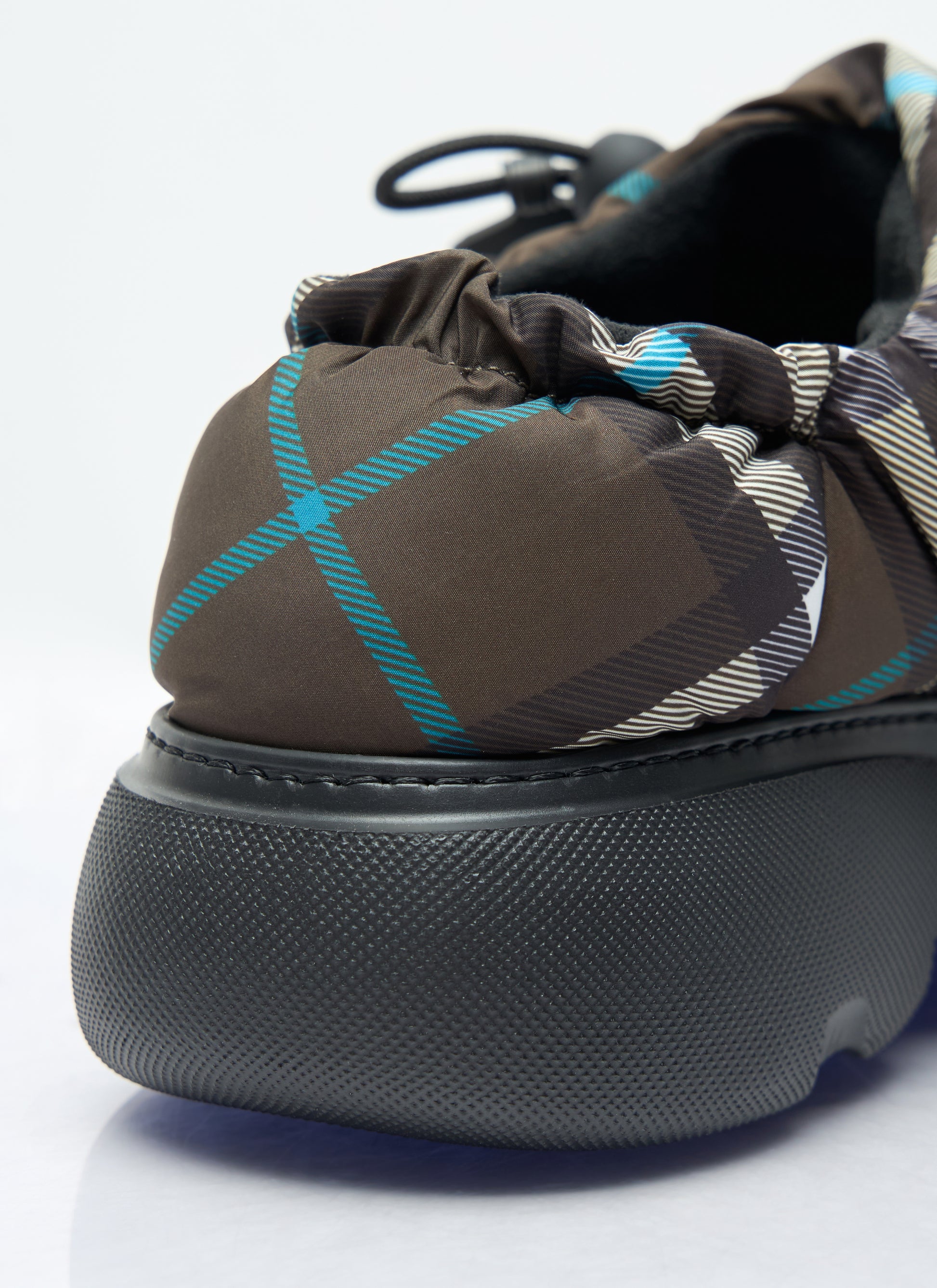 Burberry Men Check Nylon-Blend Pillow Mule BURBERRY