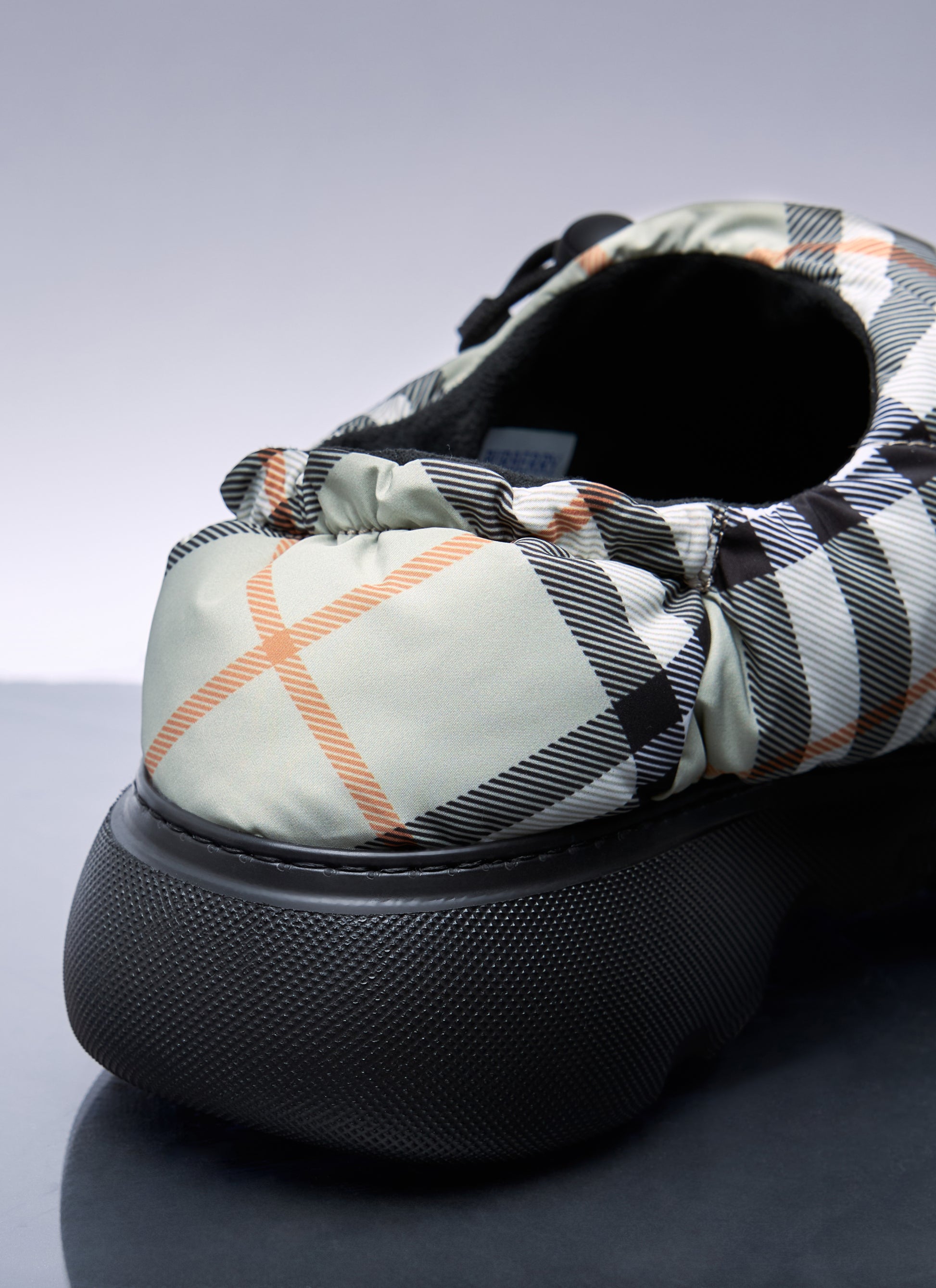 Burberry Men Check Nylon-Blend Pillow Mule BURBERRY