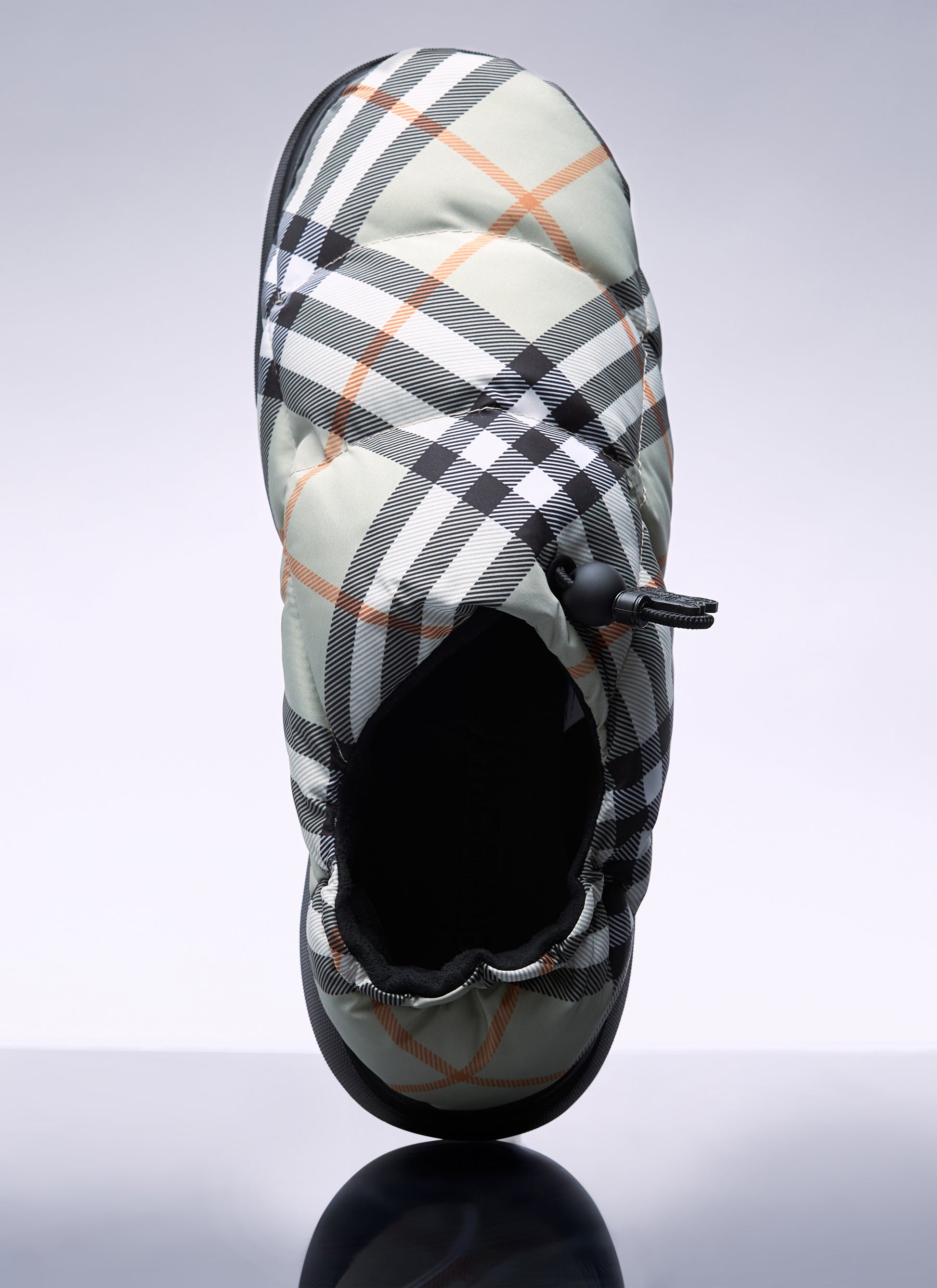 Burberry Men Check Nylon-Blend Pillow Mule BURBERRY