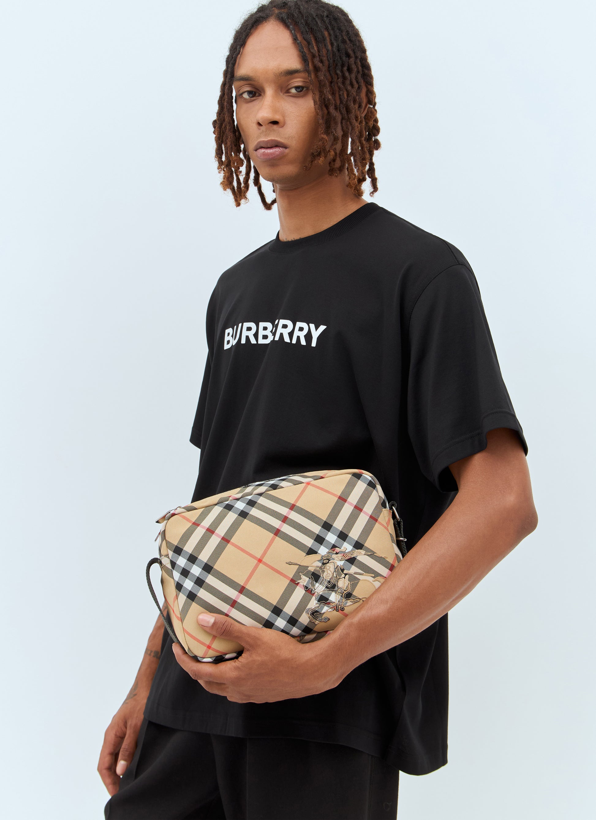Burberry Men Check Crossbody Bag BURBERRY
