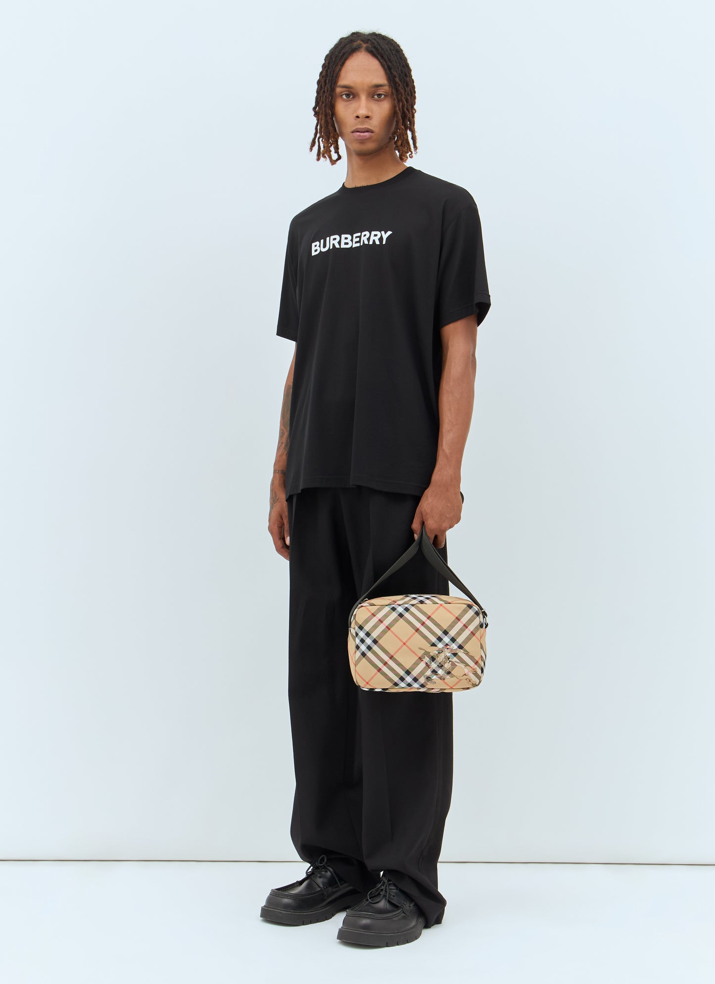 Burberry Men Check Crossbody Bag BURBERRY