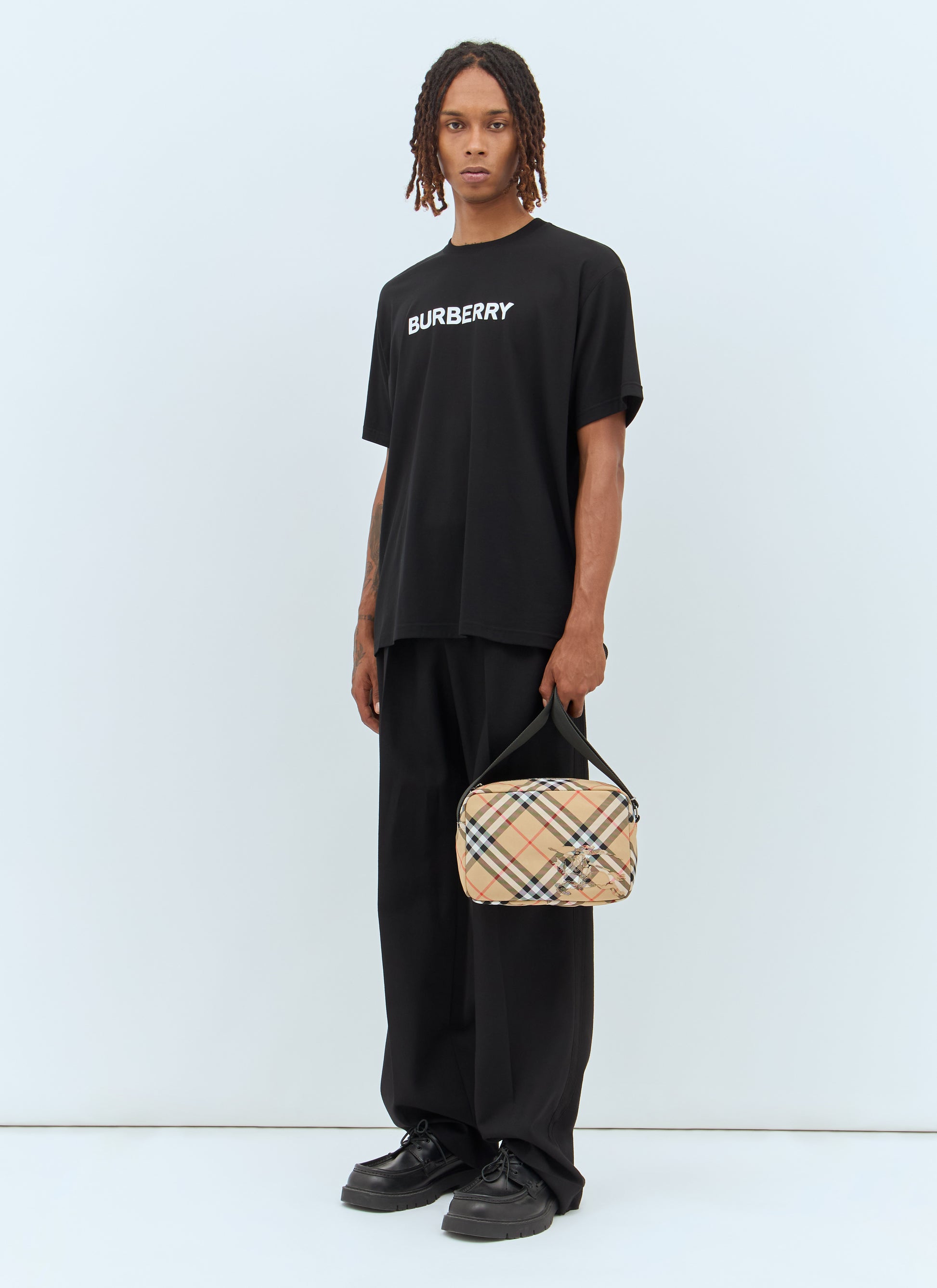 Burberry Men Check Crossbody Bag BURBERRY