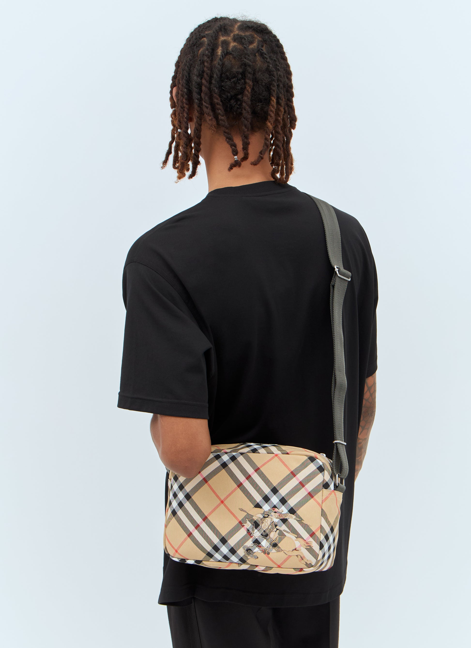 Burberry Men Check Crossbody Bag BURBERRY