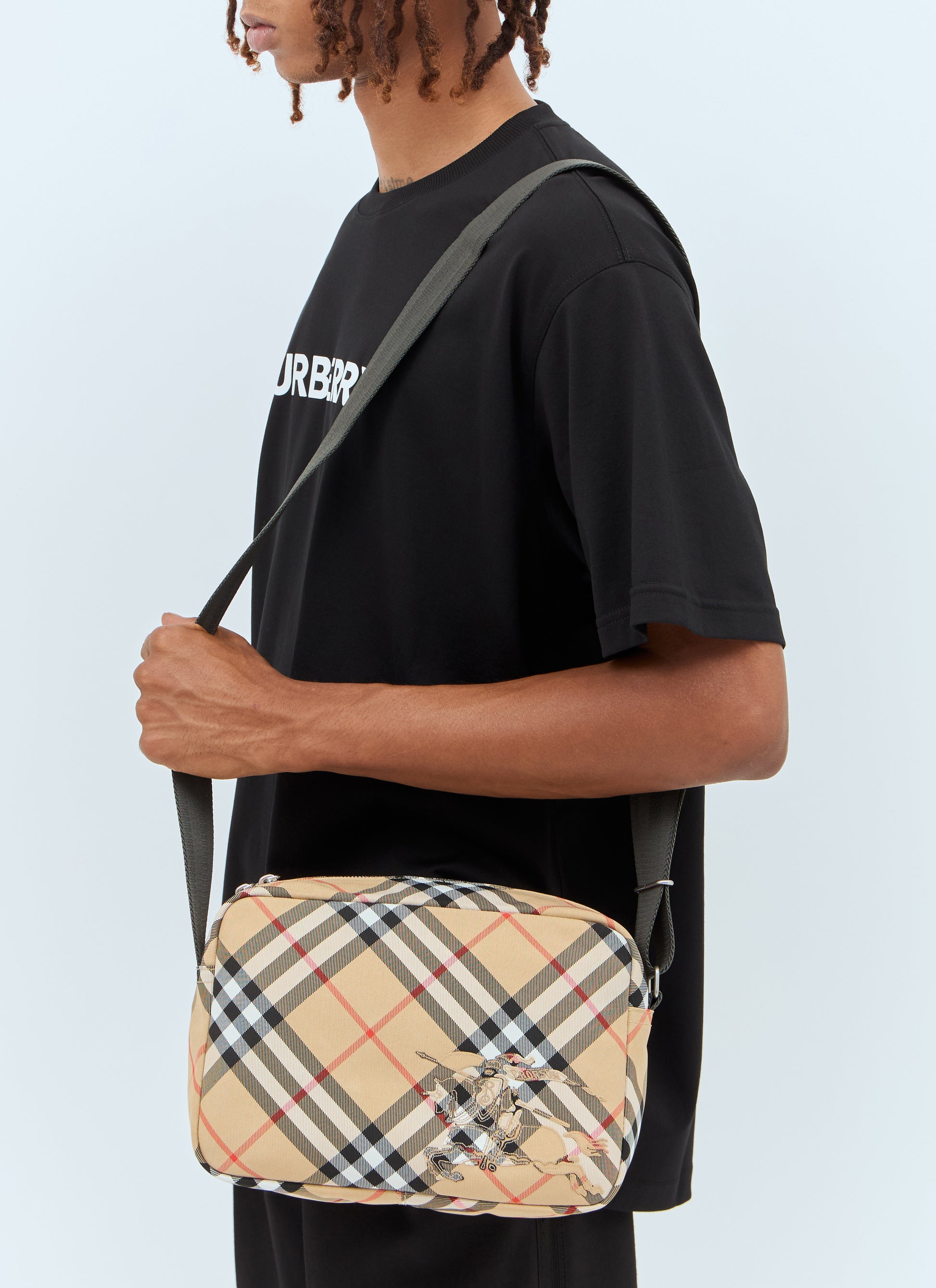 Burberry Men Check Crossbody Bag BURBERRY