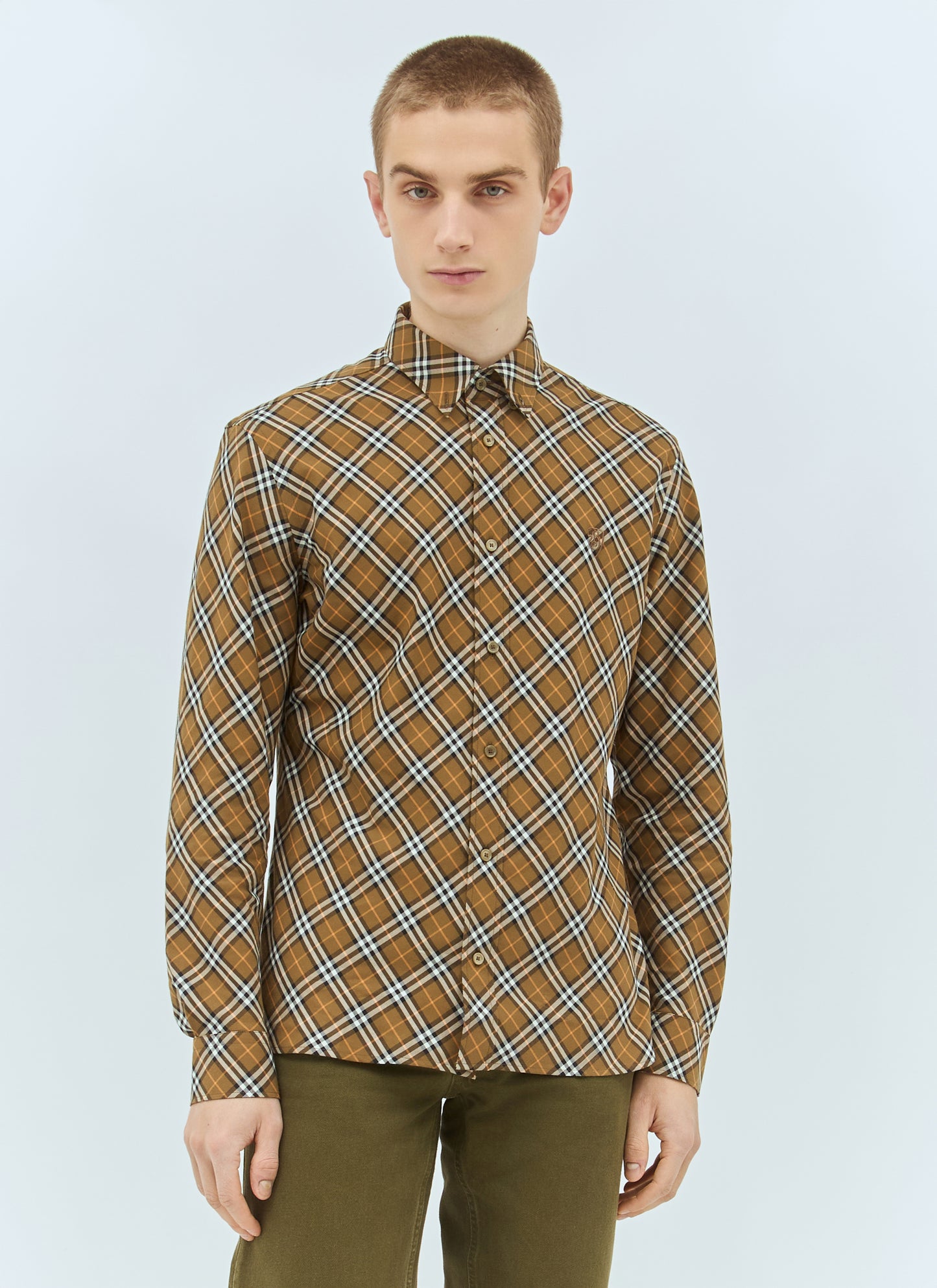 Burberry Men Check Cotton Shirt BURBERRY