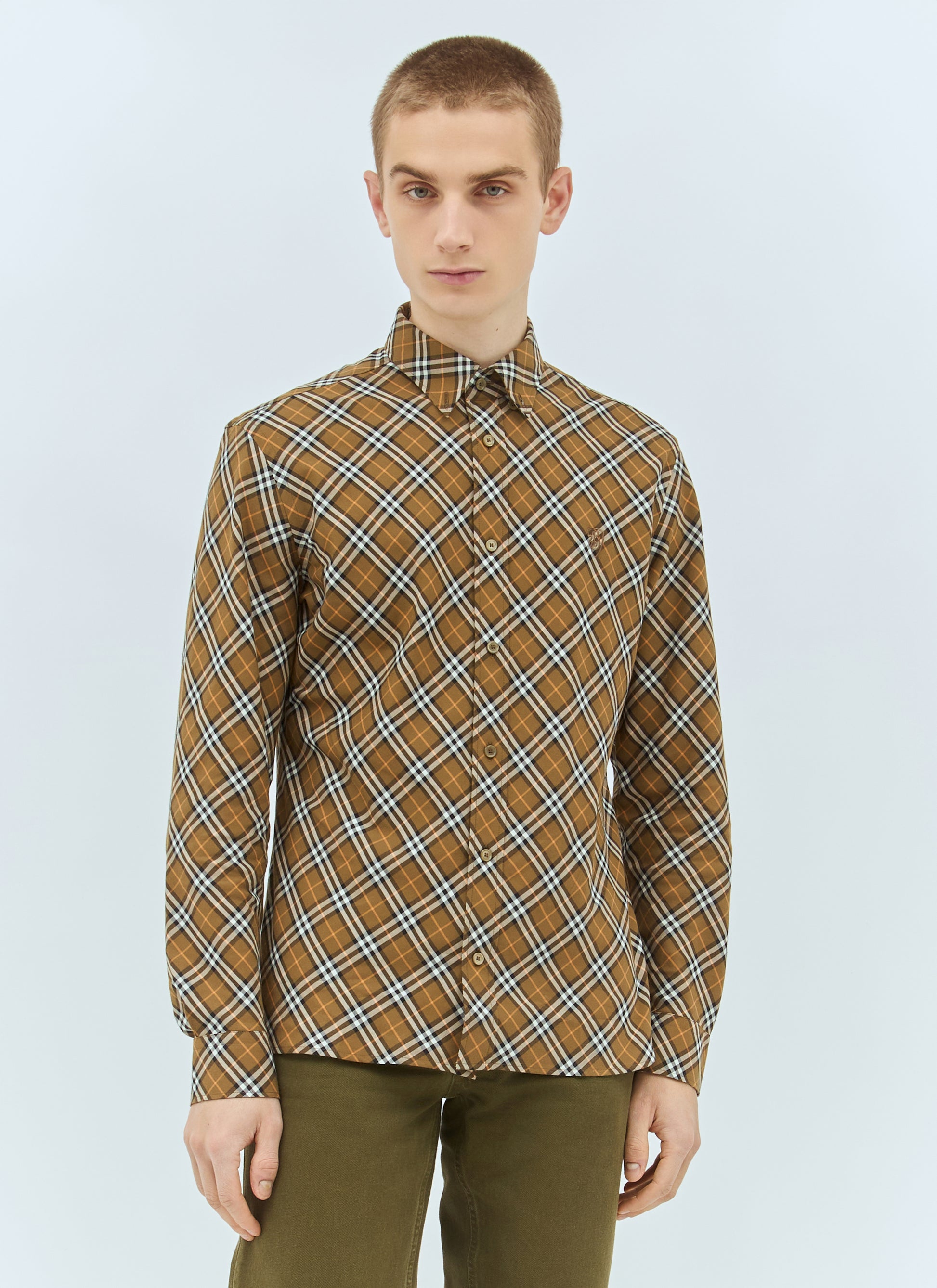 Burberry Men Check Cotton Shirt BURBERRY