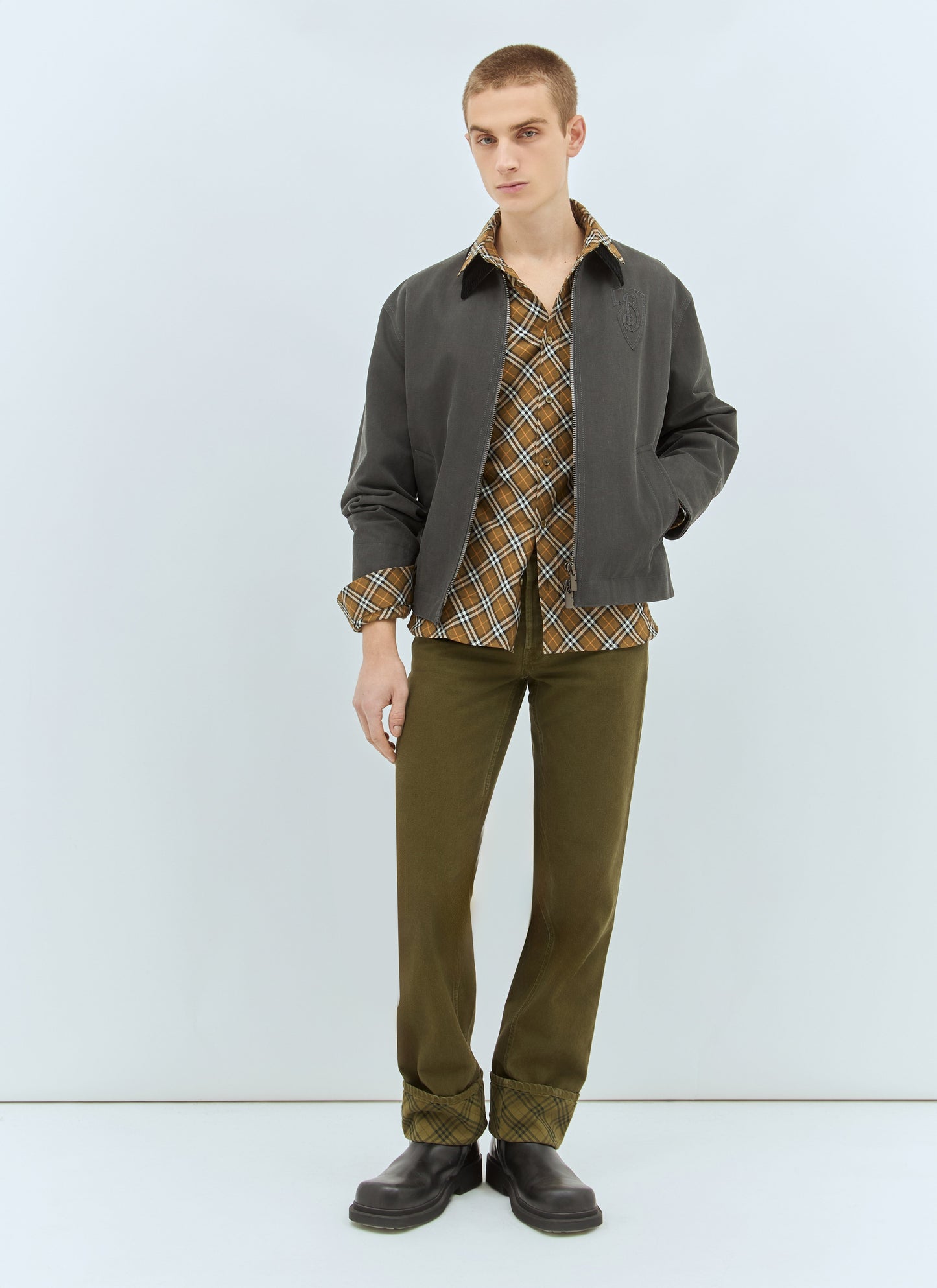 Burberry Men Check Cotton Shirt BURBERRY