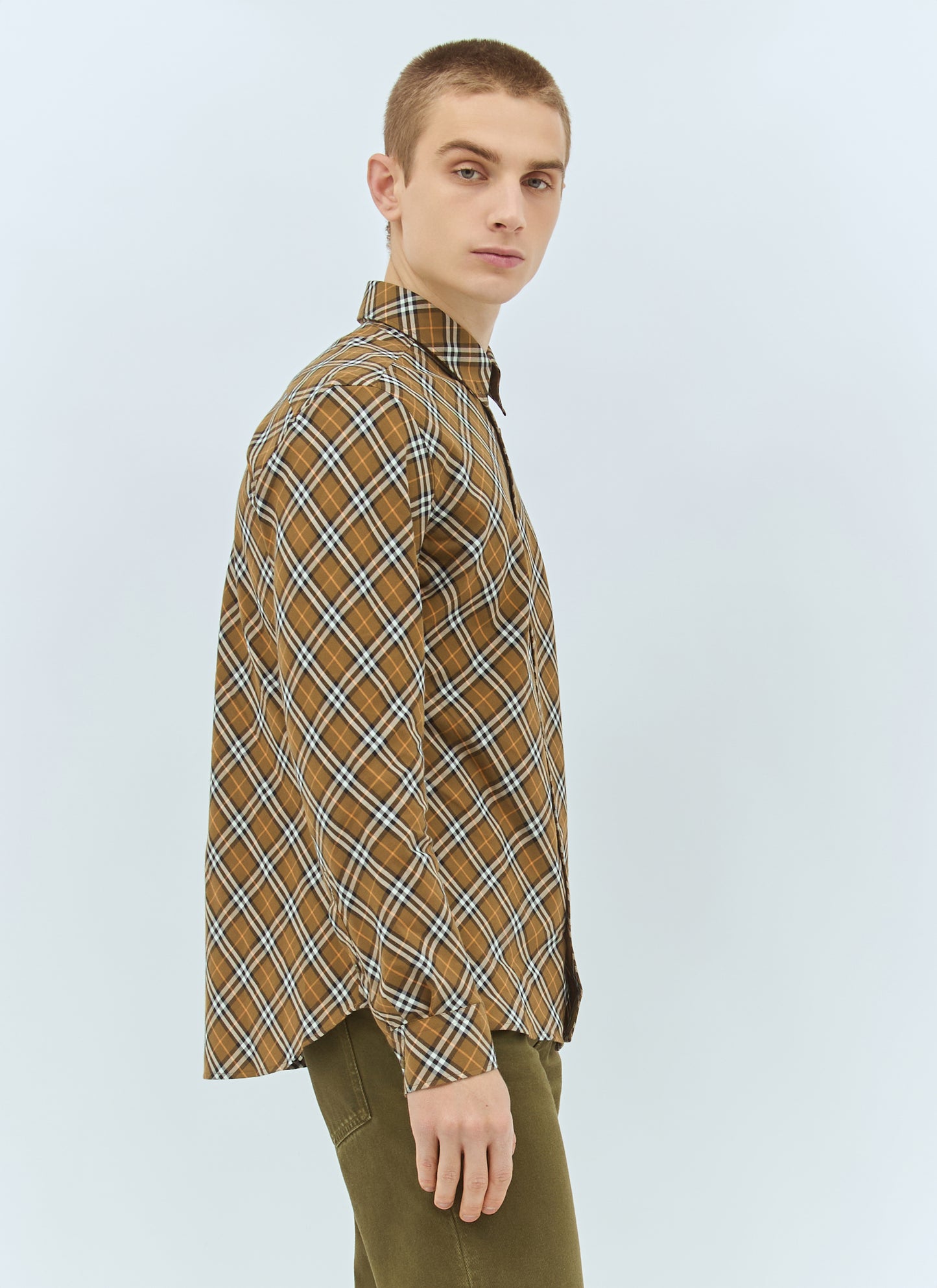 Burberry Men Check Cotton Shirt BURBERRY