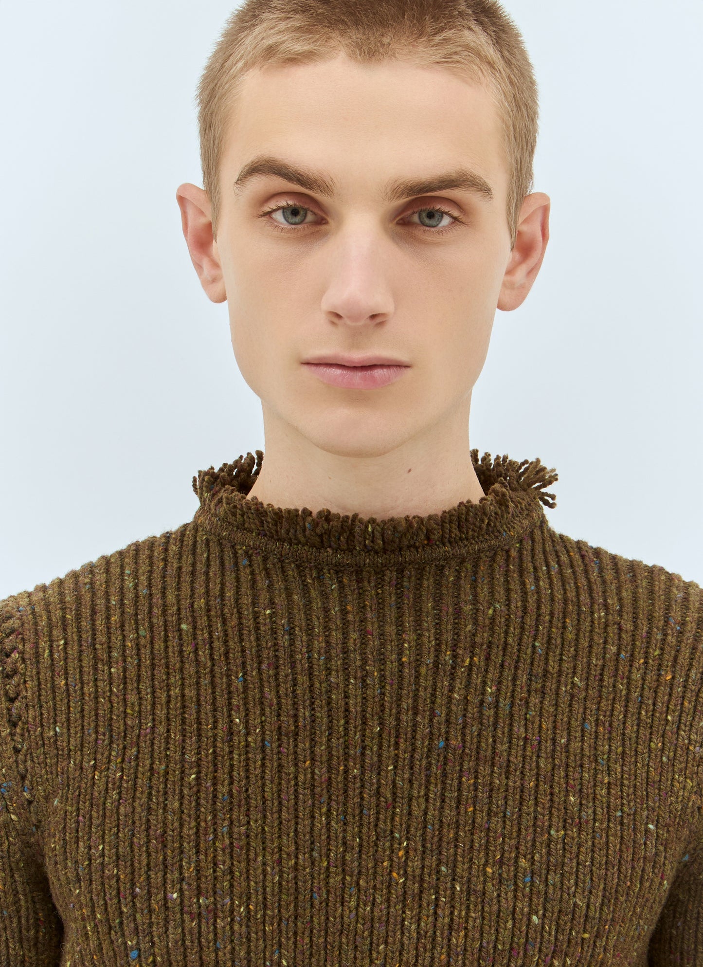 Burberry Men Fringed Wool Sweater BURBERRY