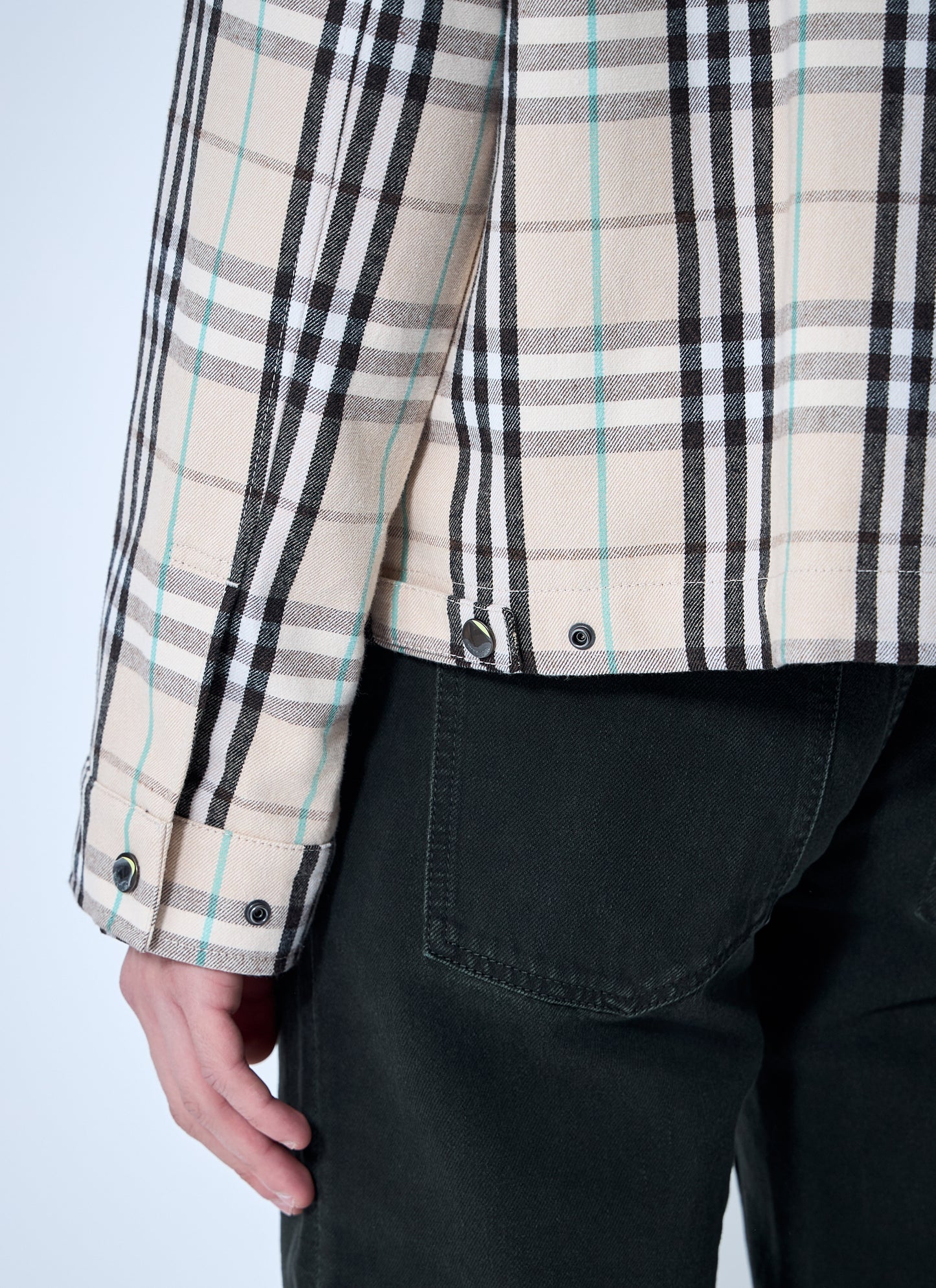 Burberry Men Check Cotton Harrington Jacket BURBERRY