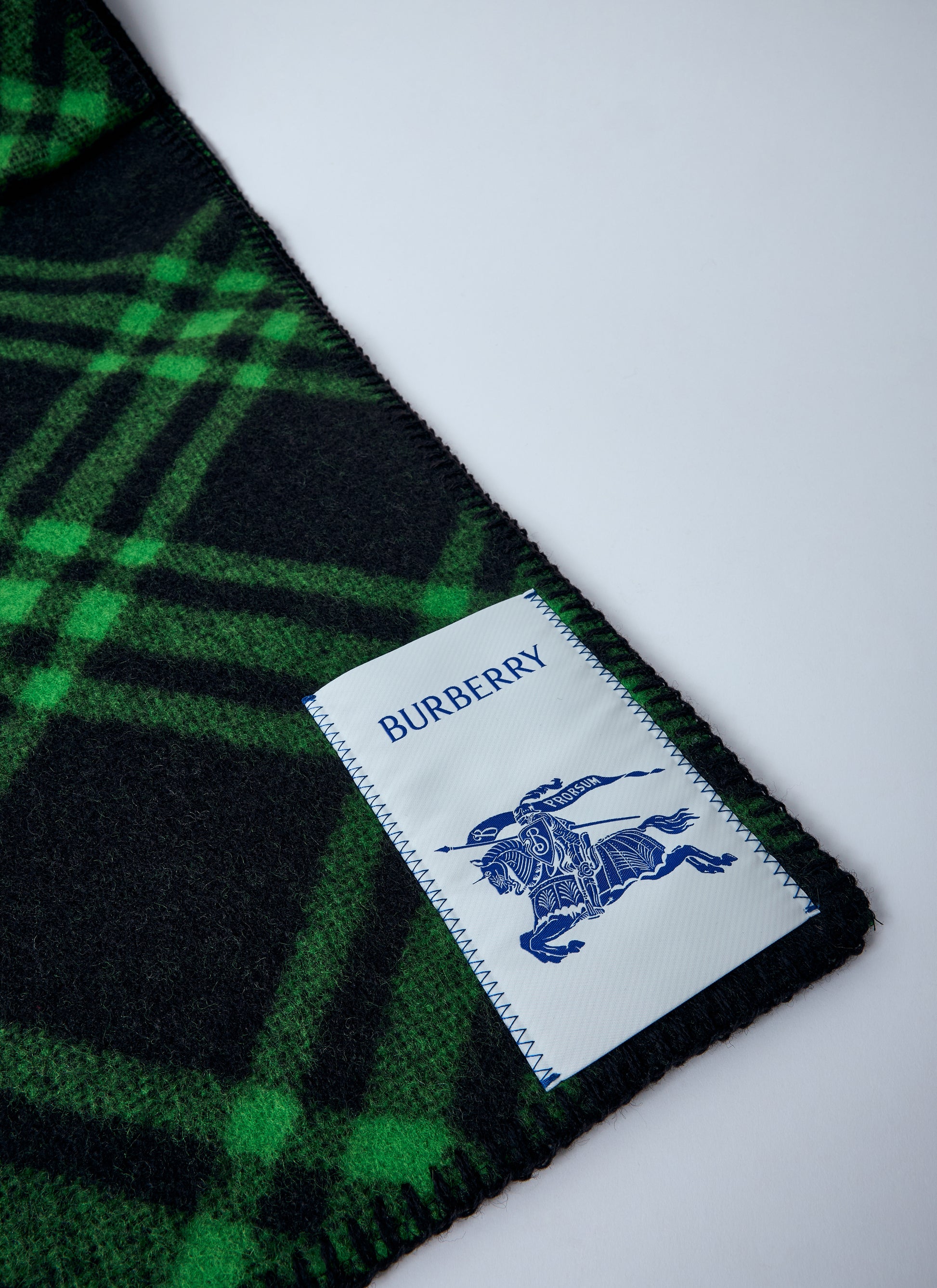 Burberry Men Check Wool Scarf BURBERRY