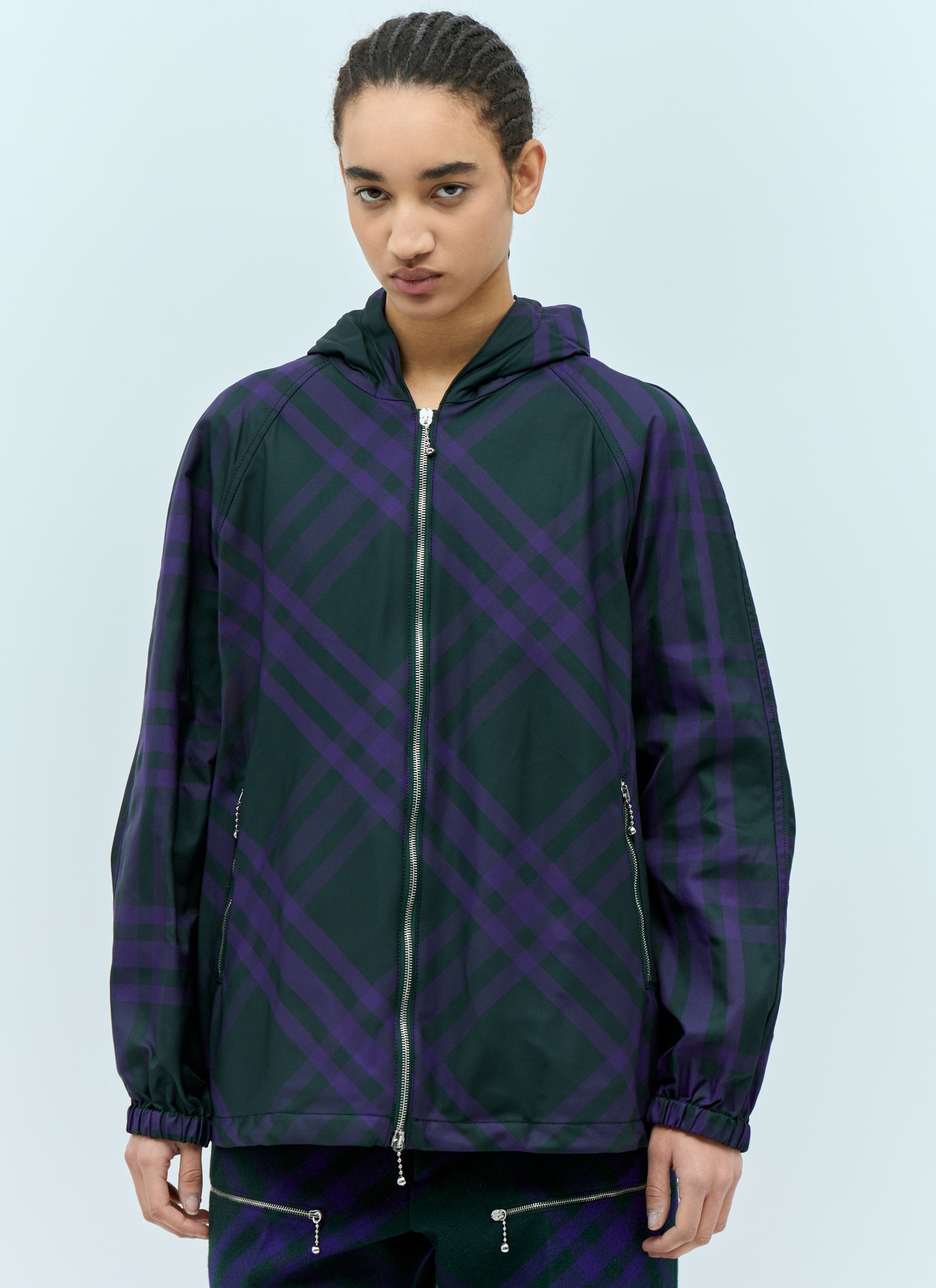 Burberry Women Check Nylon-Twill Windbreaker Jacket BURBERRY