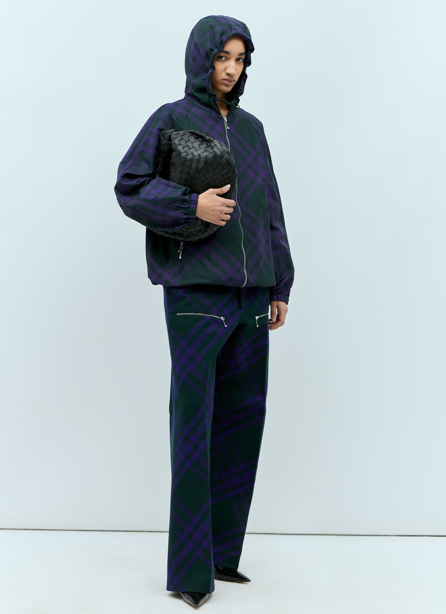 Burberry Women Check Nylon-Twill Windbreaker Jacket BURBERRY