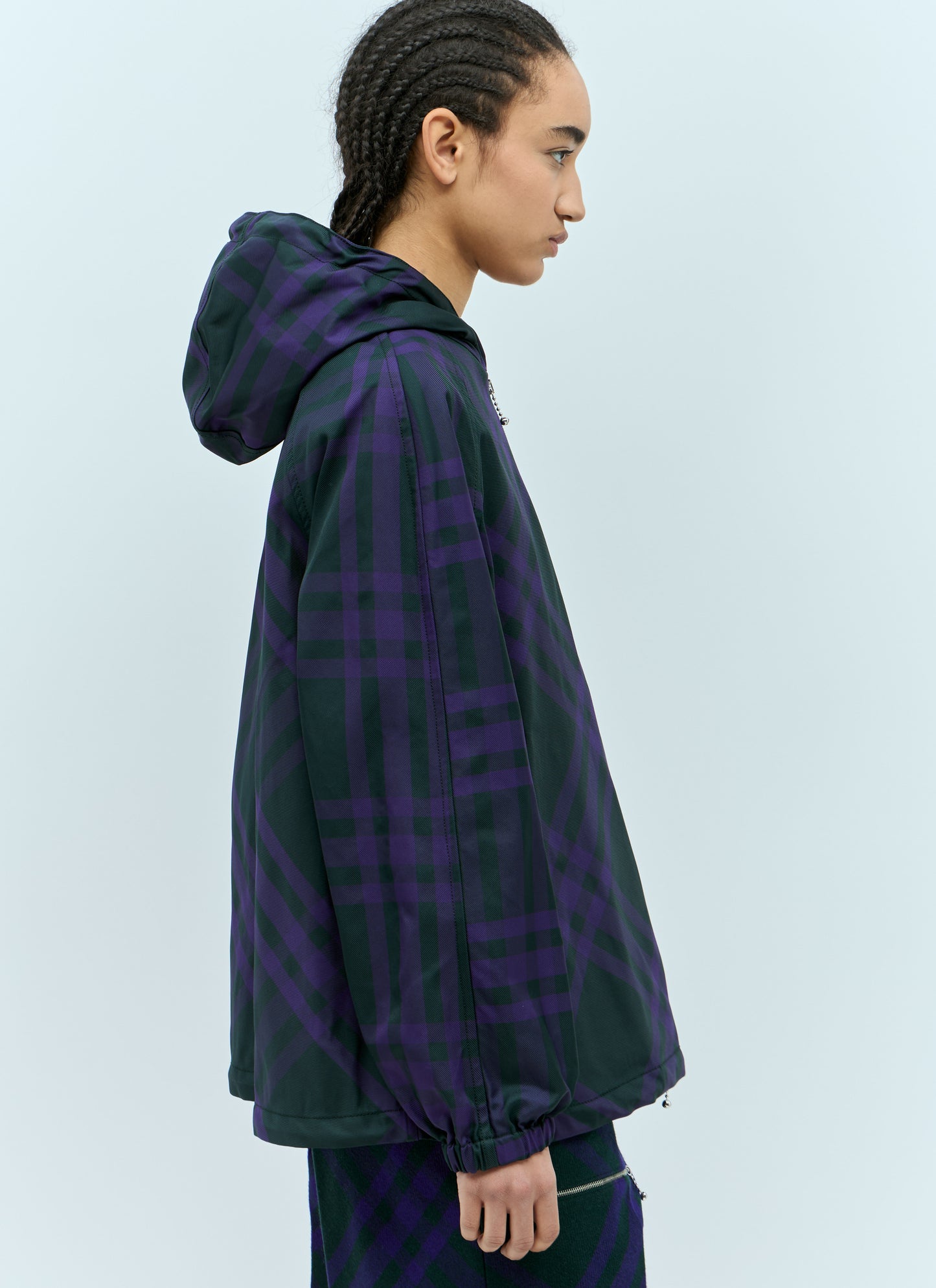 Burberry Women Check Nylon-Twill Windbreaker Jacket BURBERRY