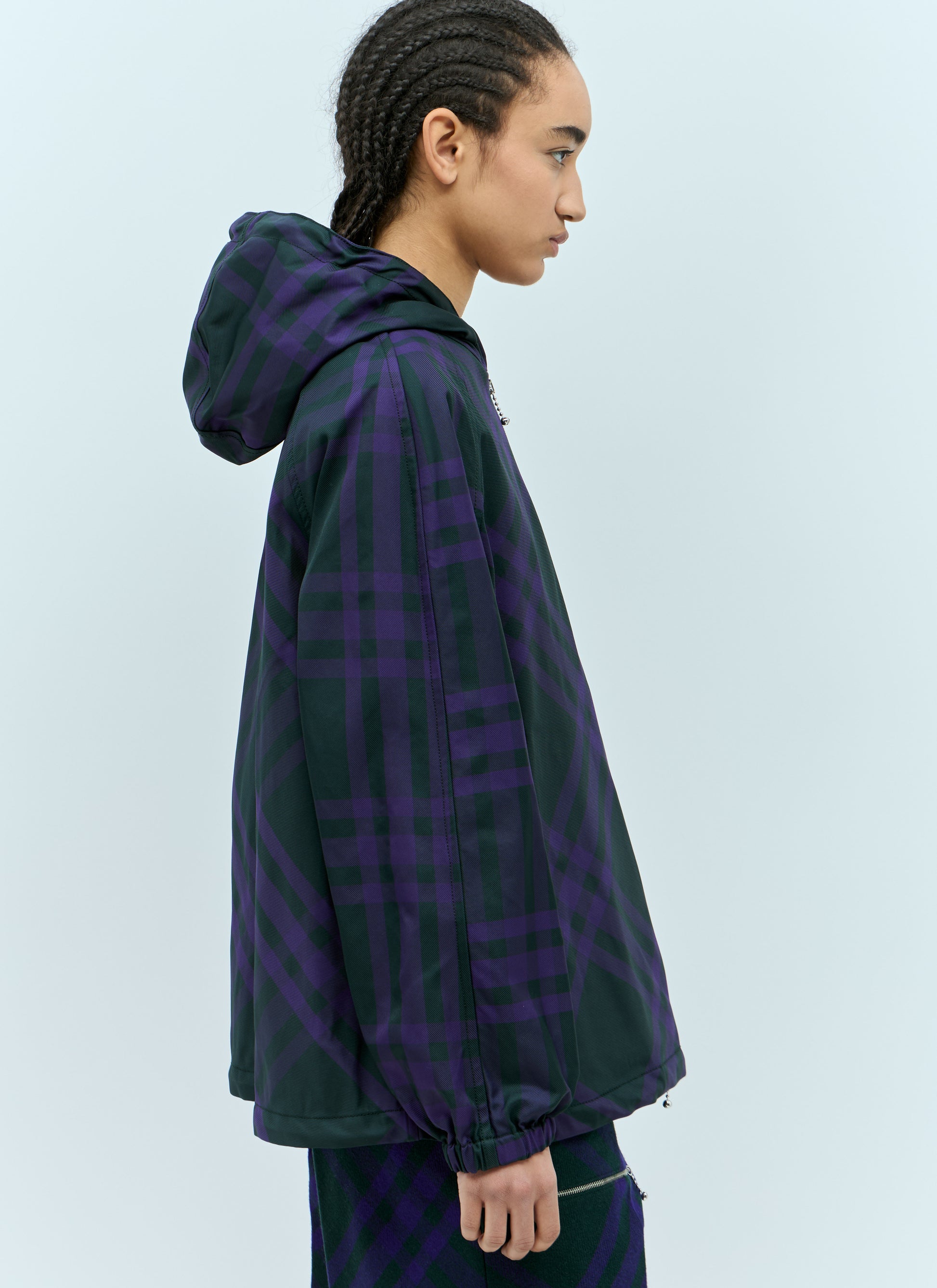 Burberry Women Check Nylon-Twill Windbreaker Jacket BURBERRY