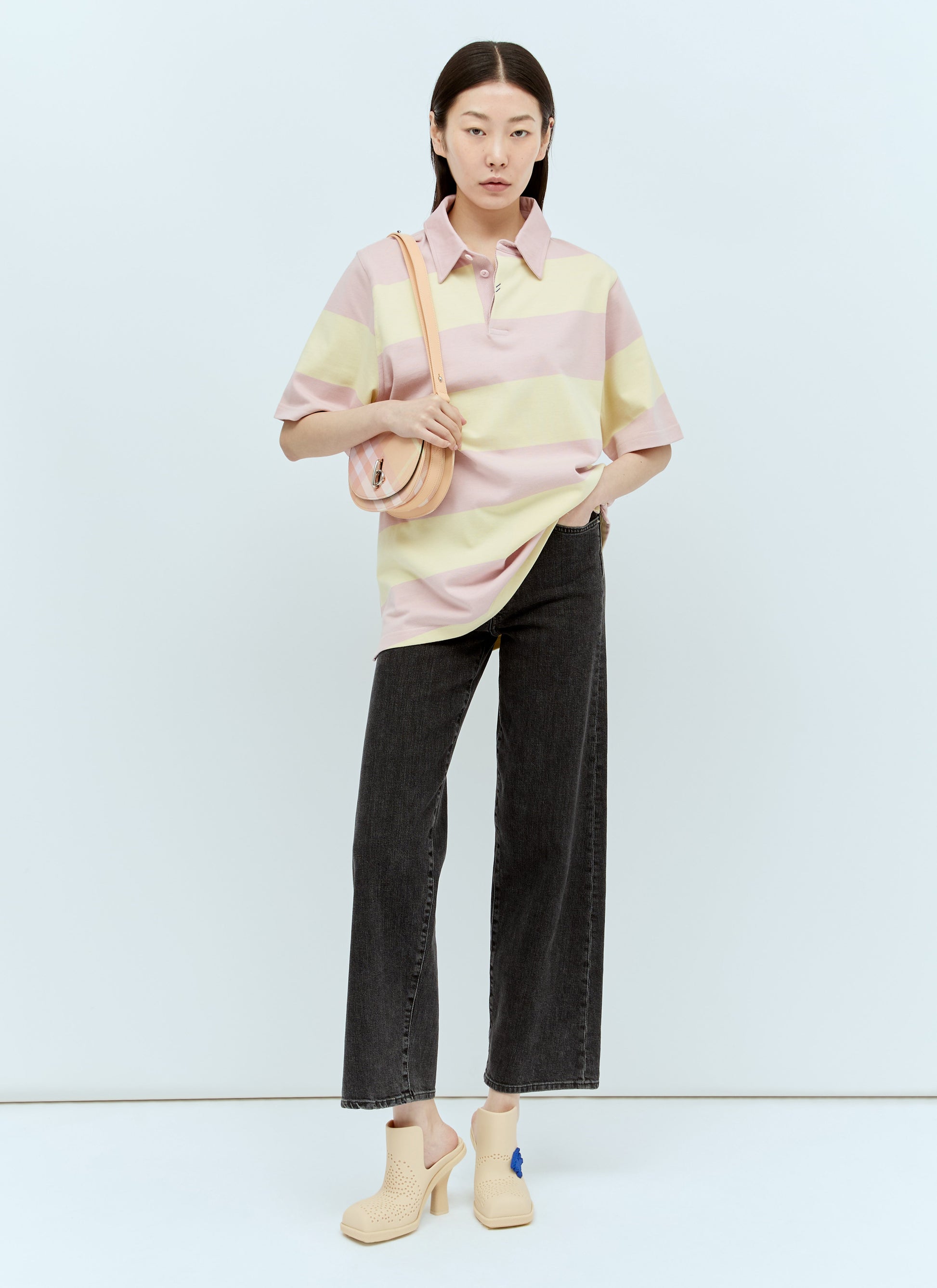 Burberry Women Striped Ekd Polo Shirt BURBERRY