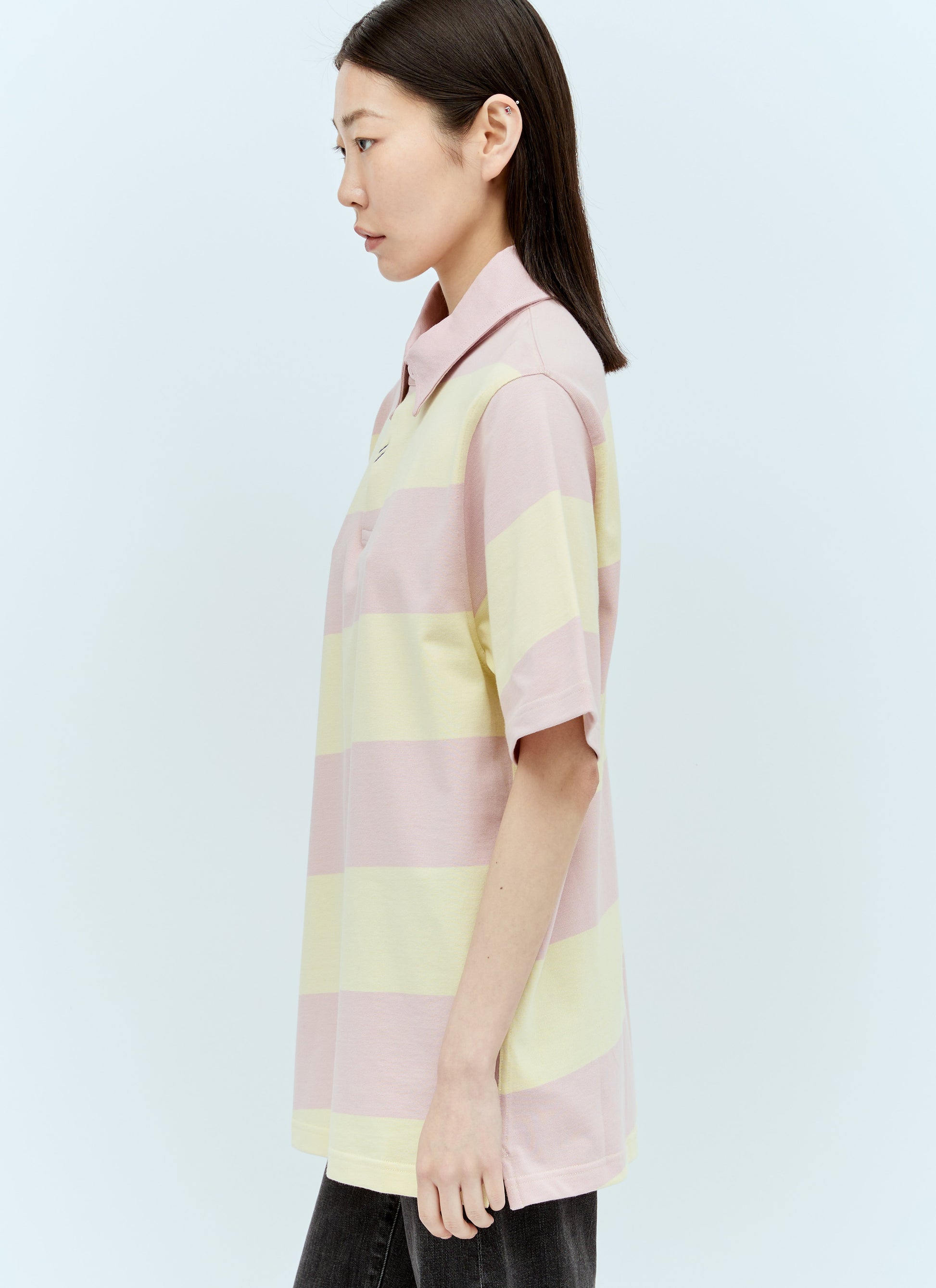 Burberry Women Striped Ekd Polo Shirt BURBERRY