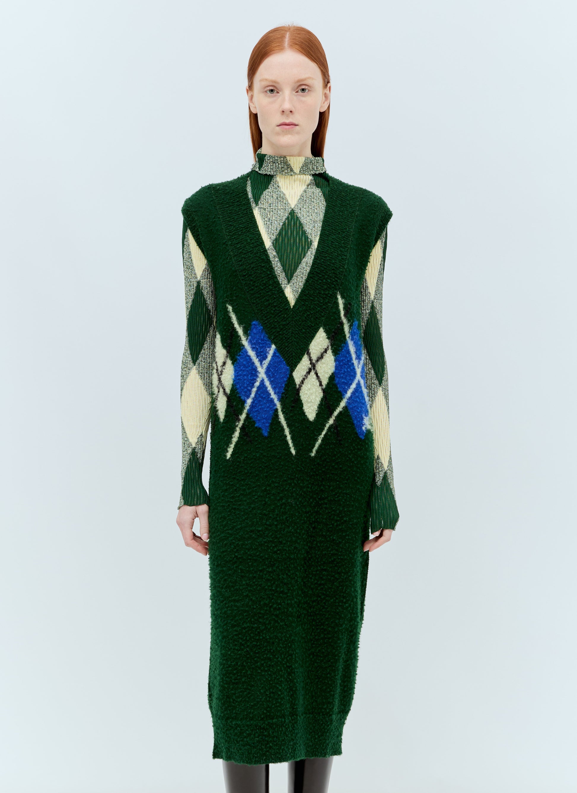 Burberry Women Argyle Wool Vest Dress BURBERRY