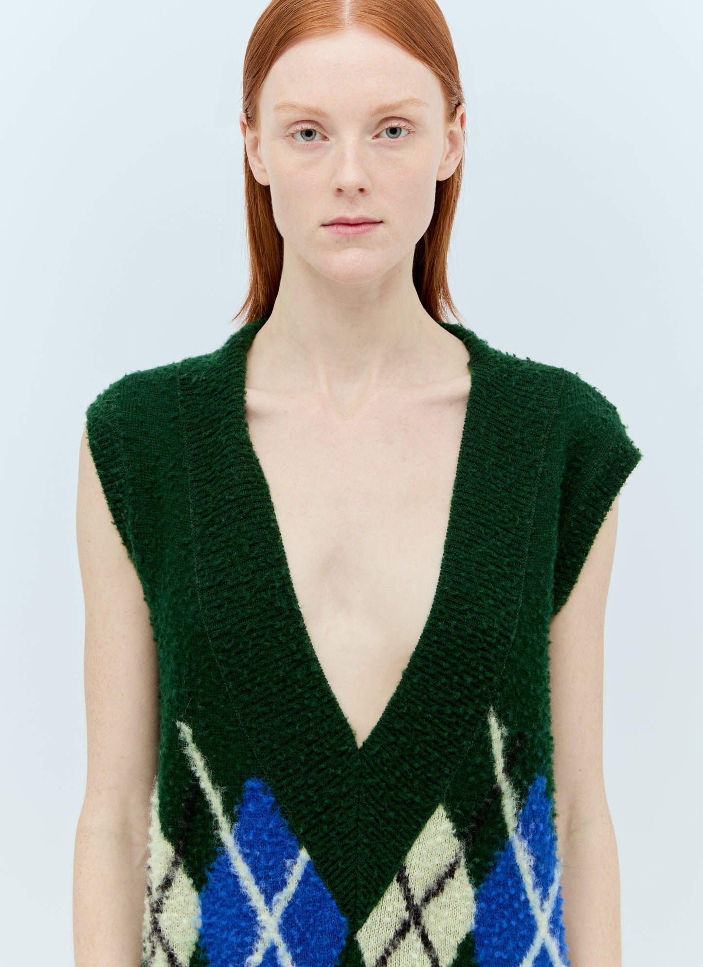 Burberry Women Argyle Wool Vest Dress BURBERRY