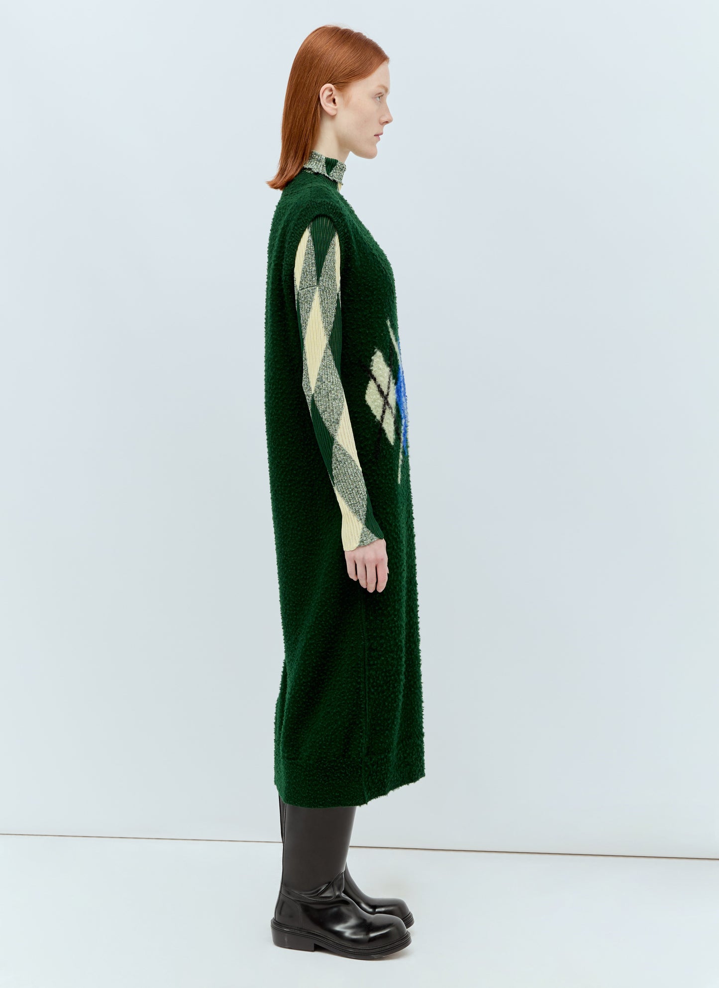 Burberry Women Argyle Wool Vest Dress BURBERRY