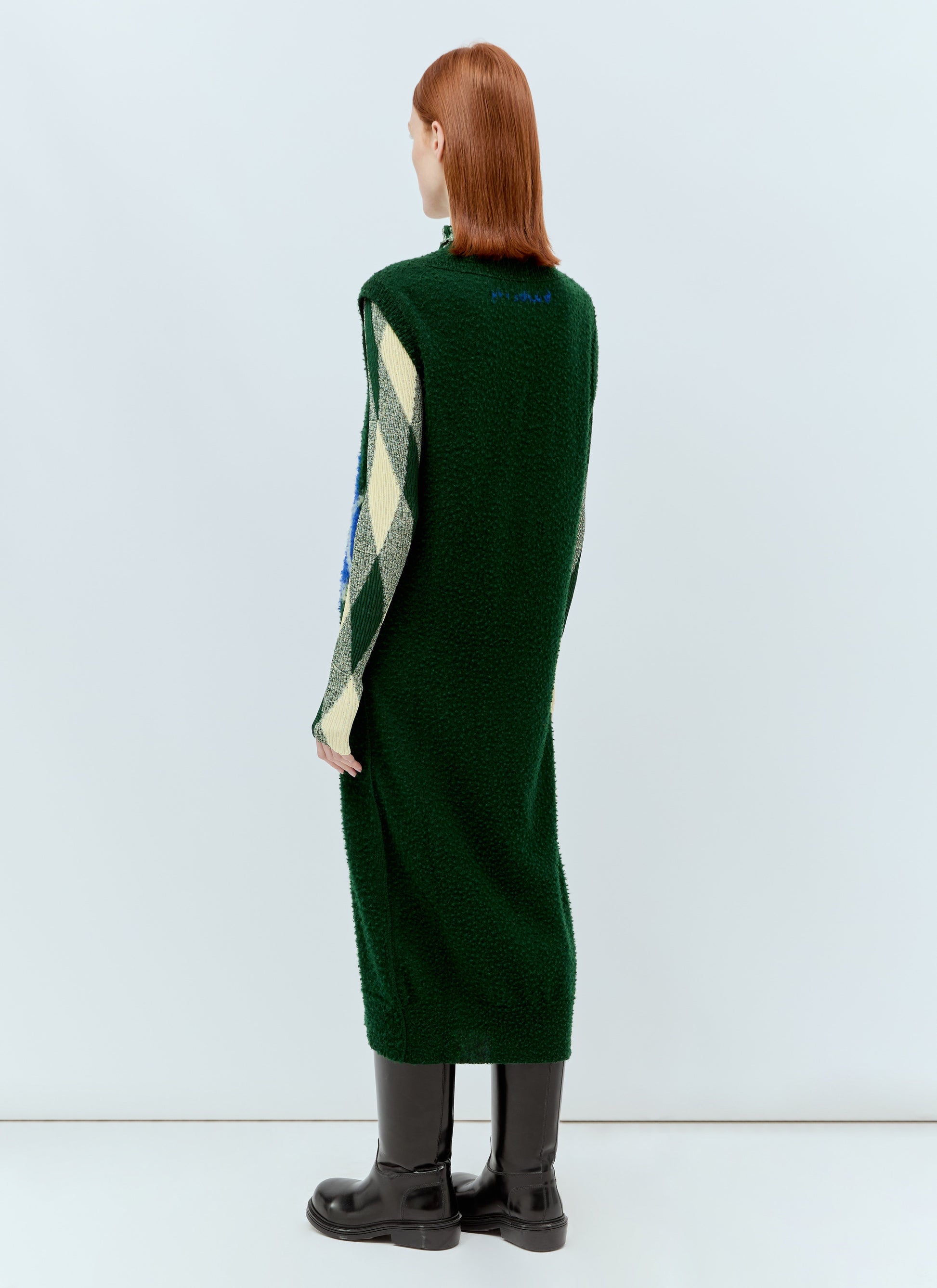 Burberry Women Argyle Wool Vest Dress BURBERRY