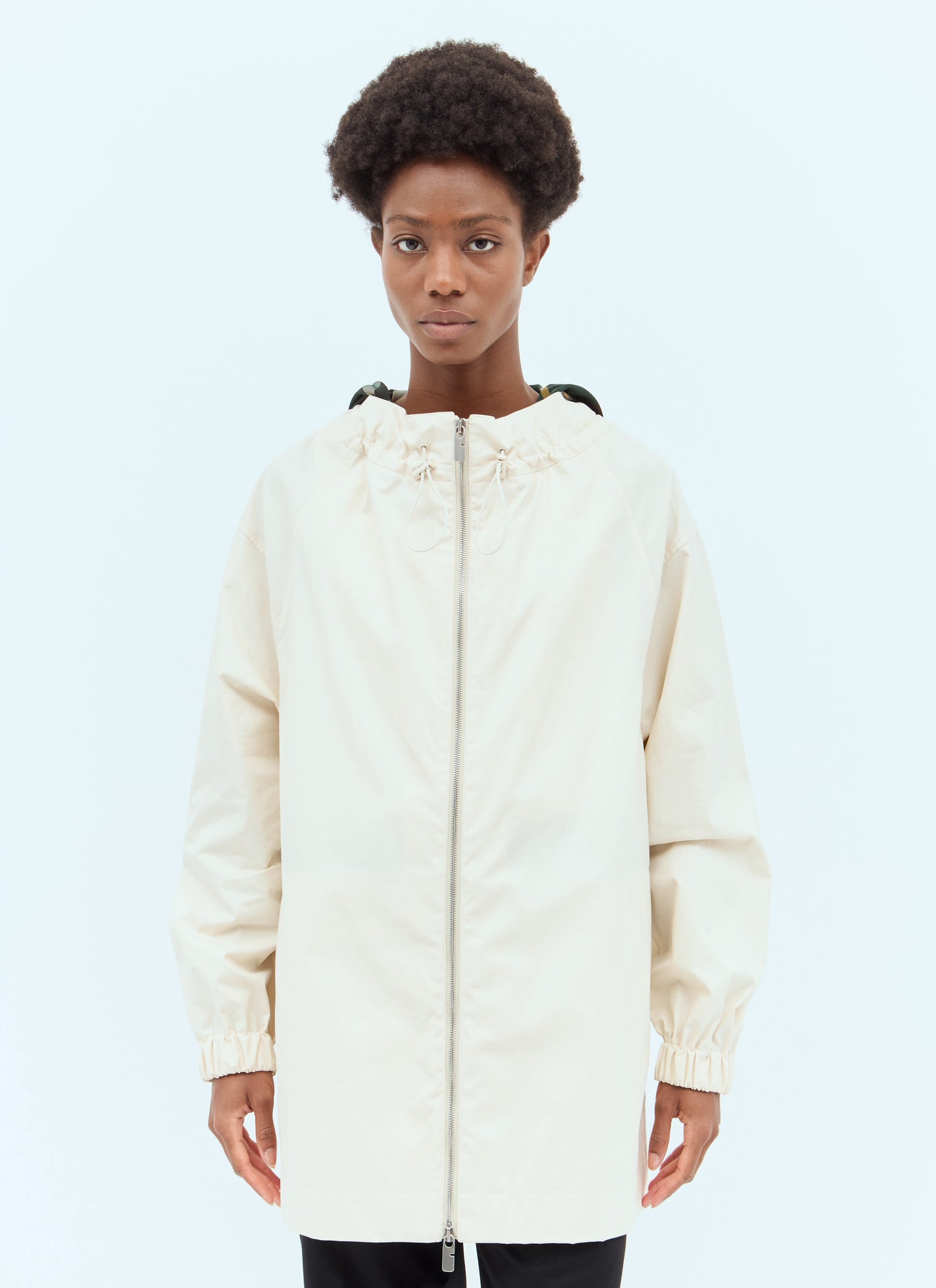 Burberry Women Check Hood Gabardine Parka BURBERRY