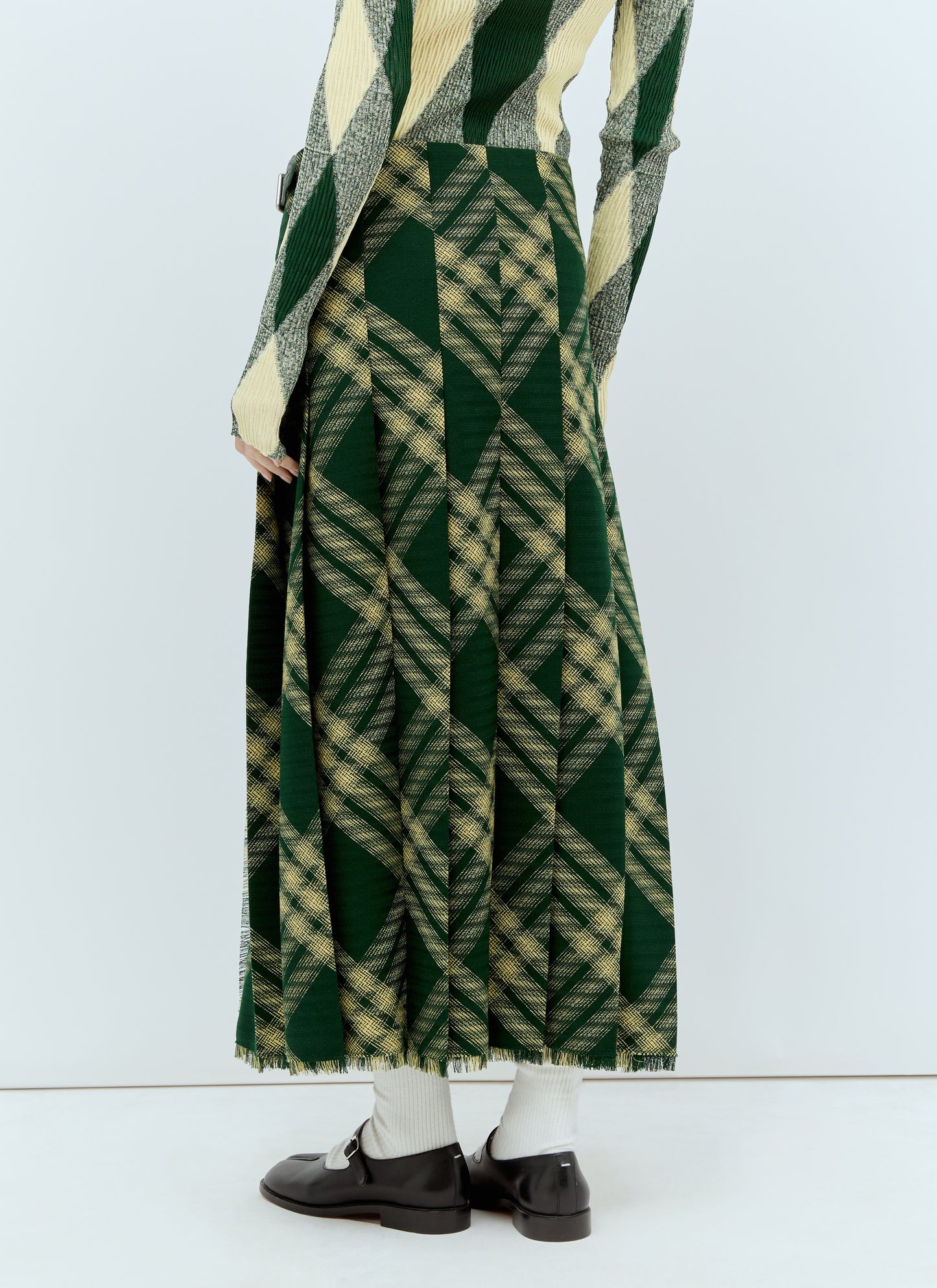 Burberry Women Wool Check Midi Skirt BURBERRY