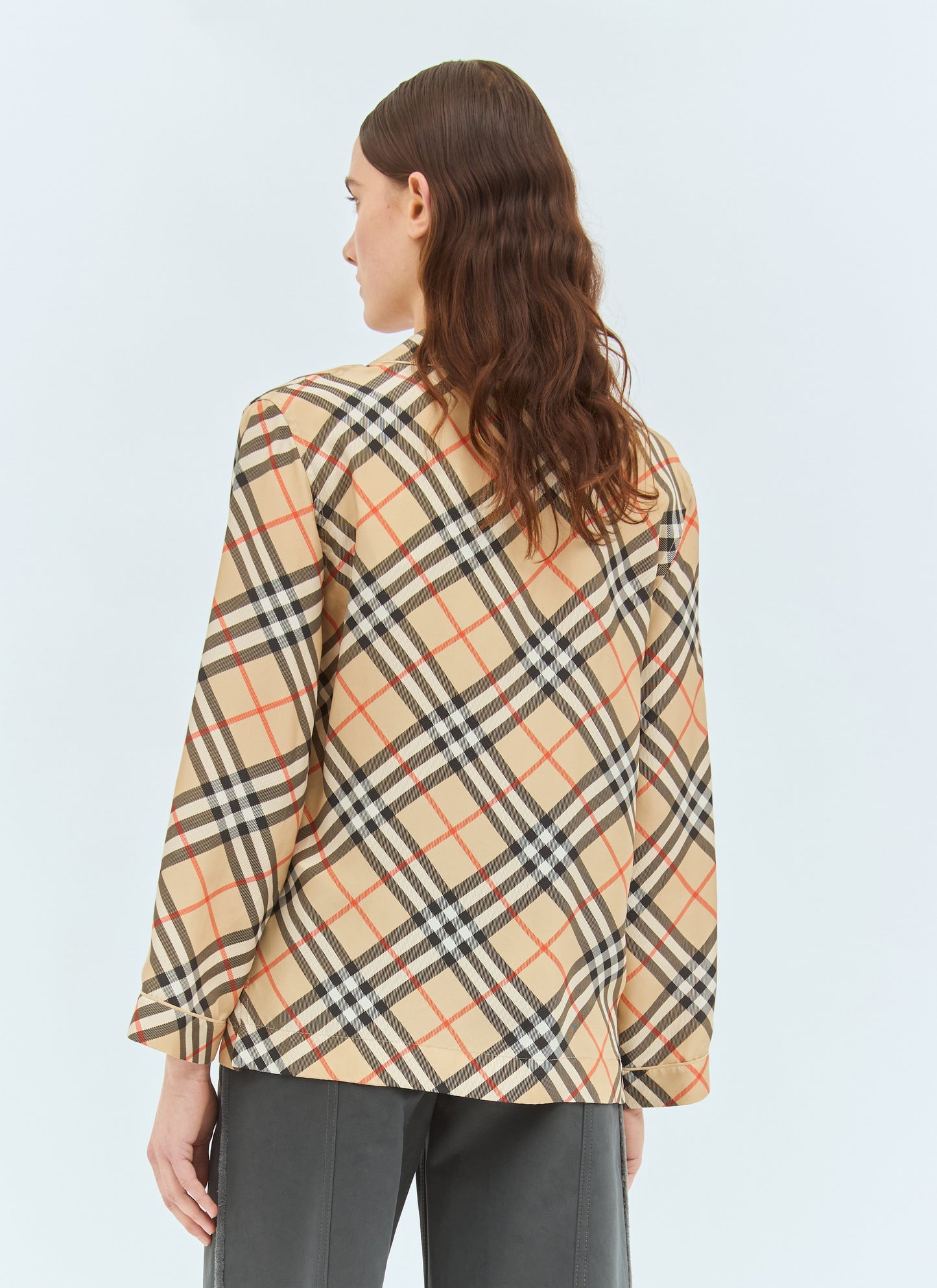 Burberry Women Check Silk Pyjama Shirt BURBERRY