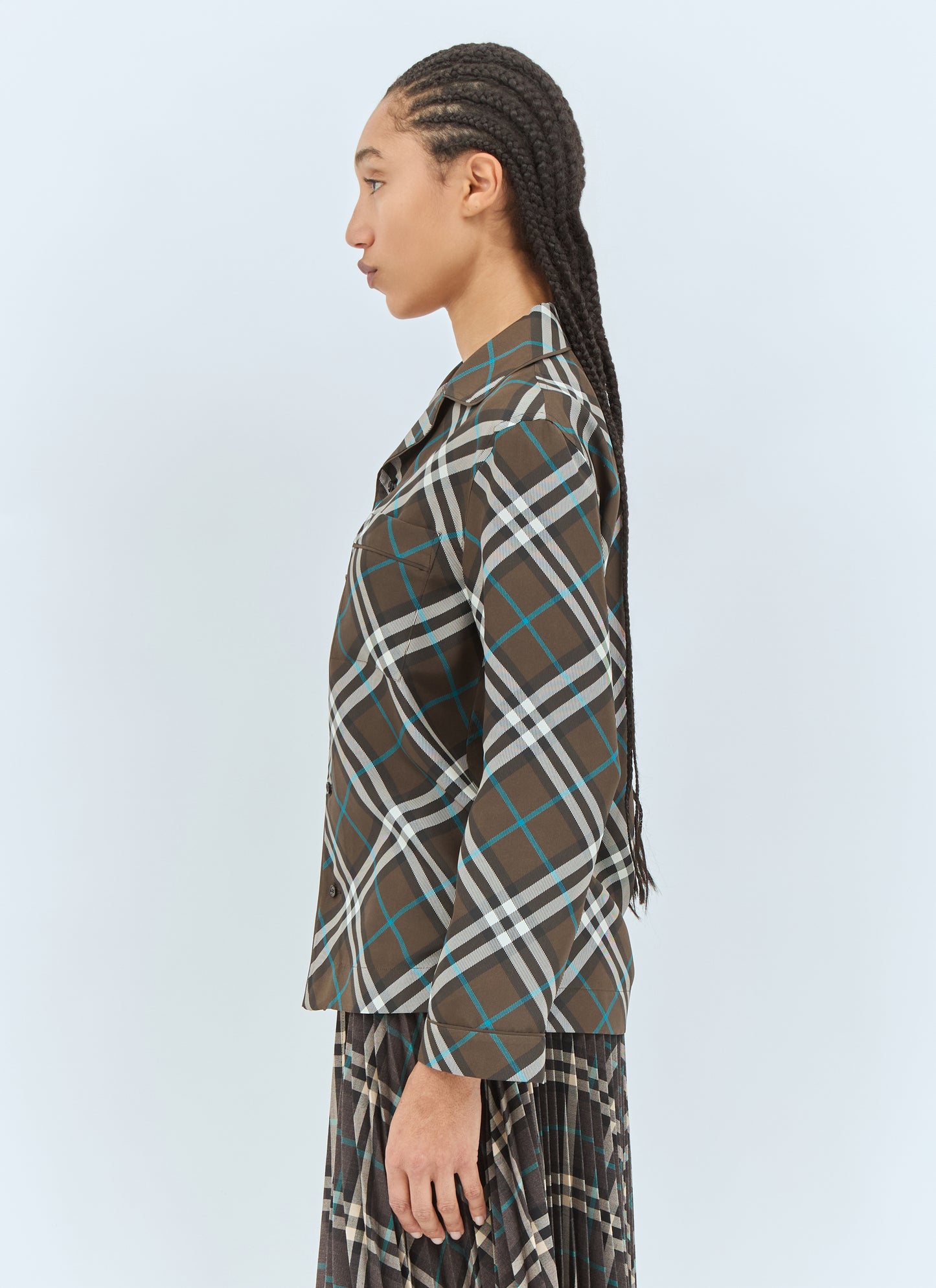 Burberry Women Check Silk Pyjama Shirt BURBERRY