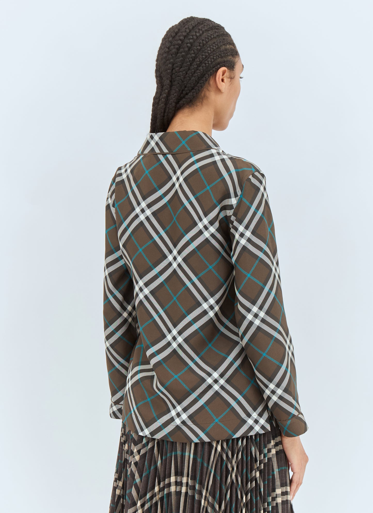 Burberry Women Check Silk Pyjama Shirt BURBERRY