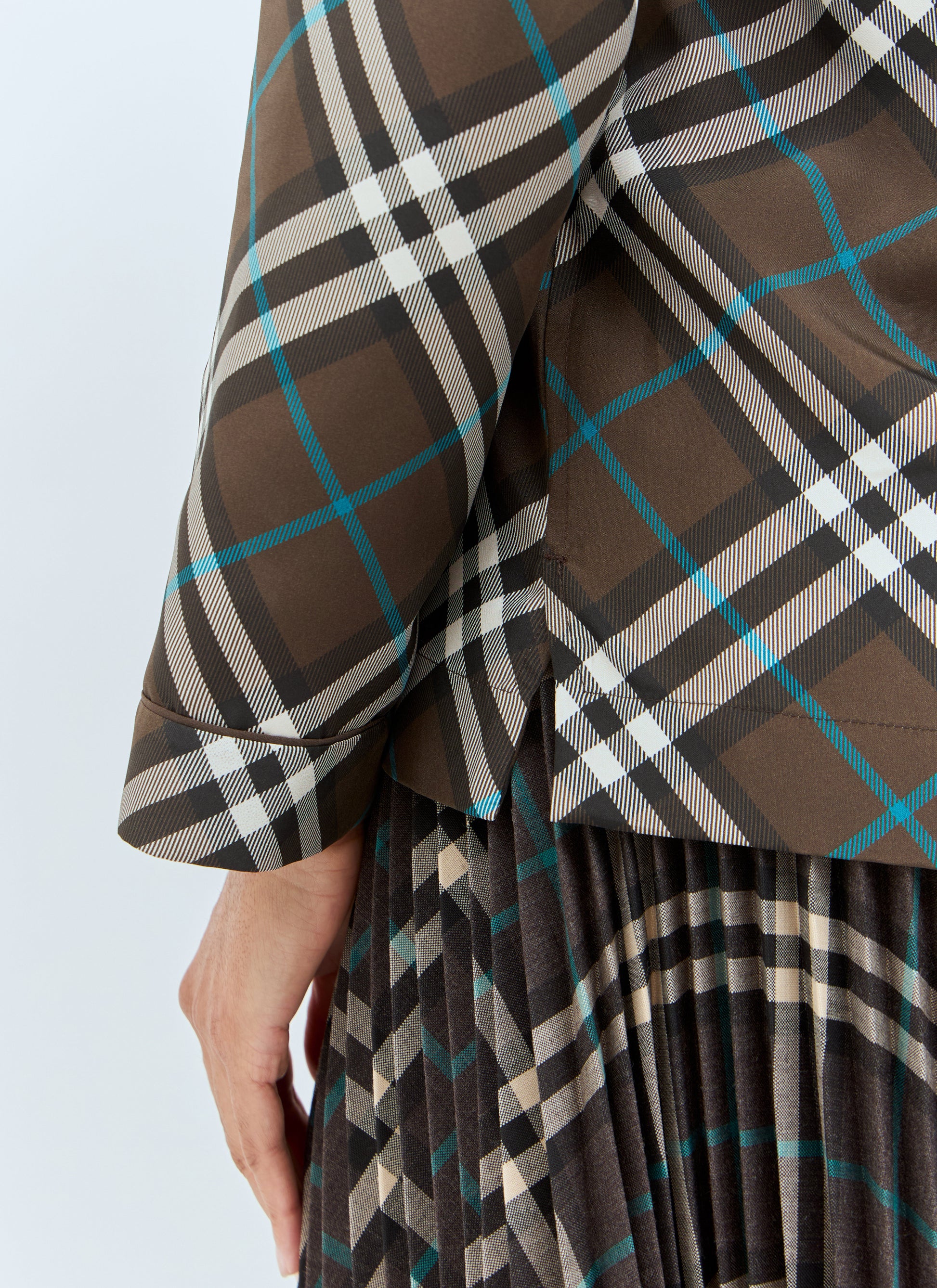 Burberry Women Check Silk Pyjama Shirt BURBERRY